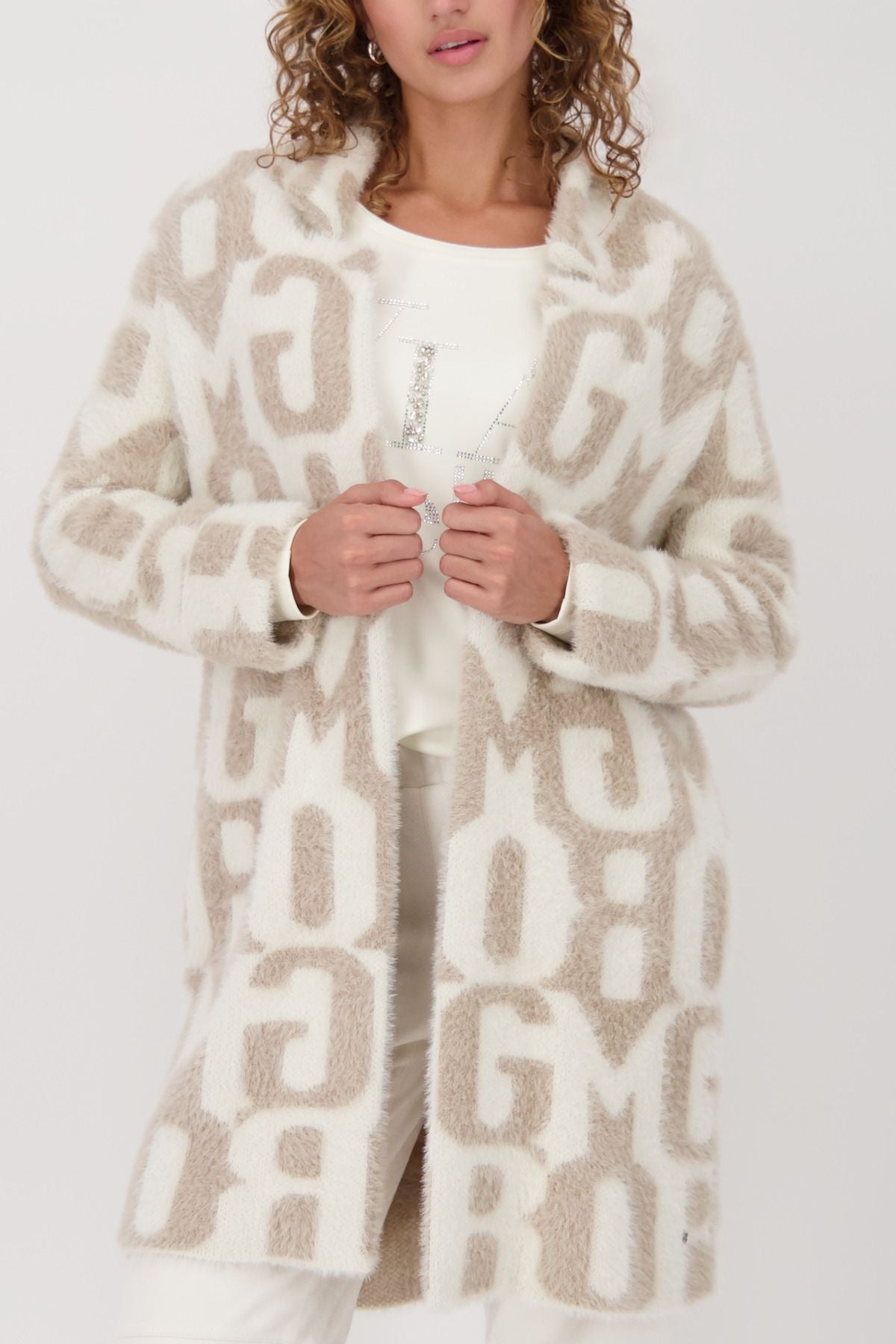 Monari Damen Strickjacke braun