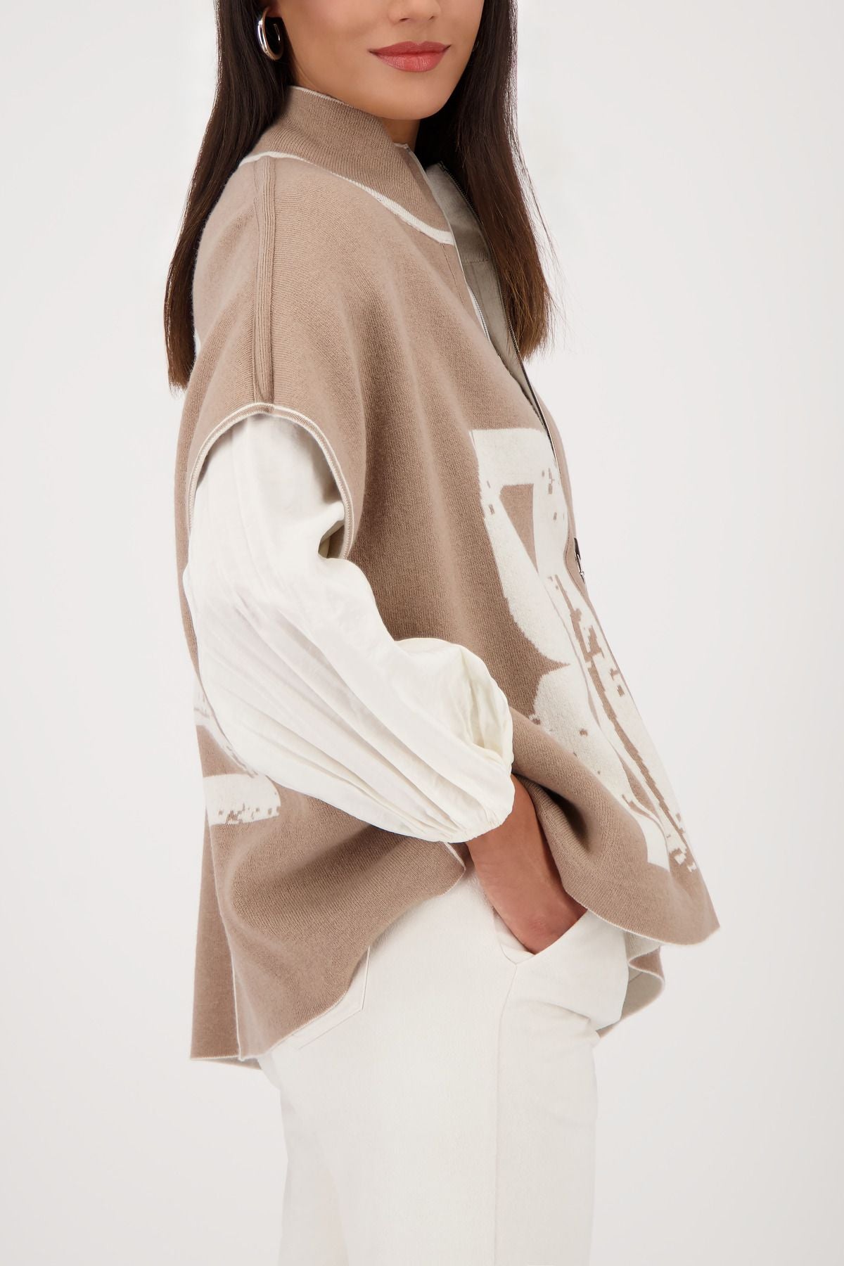Monari Damen Strickjacke beige