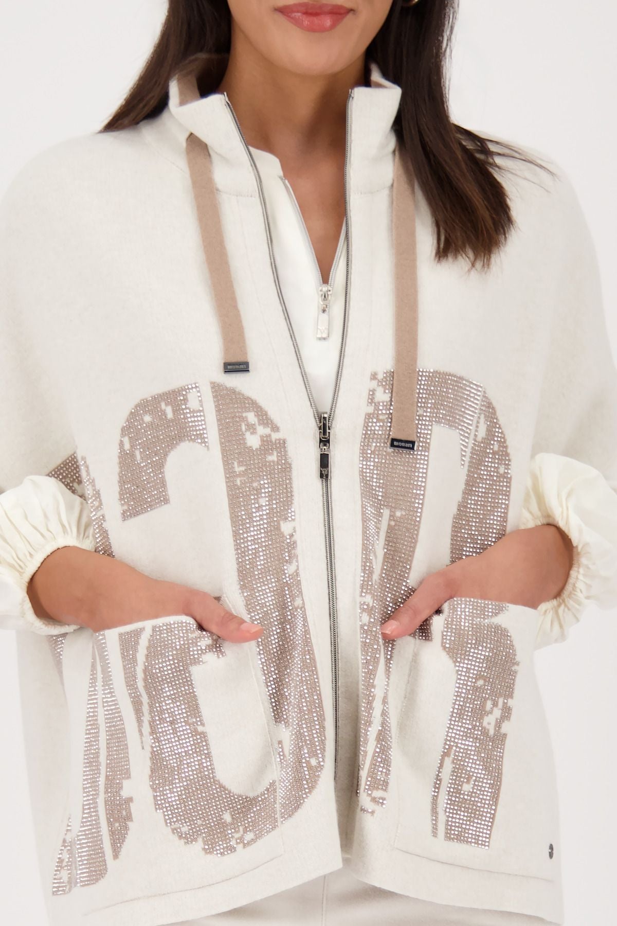 Monari Damen Strickjacke beige