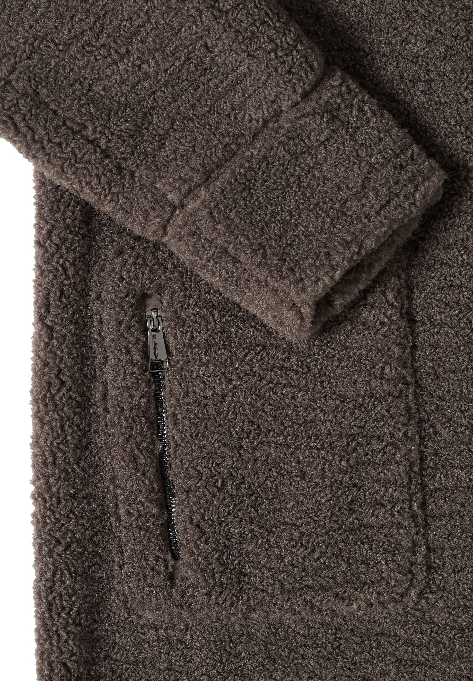 Cecil – Cecil Damen Teddy Mantel mit Kapuze