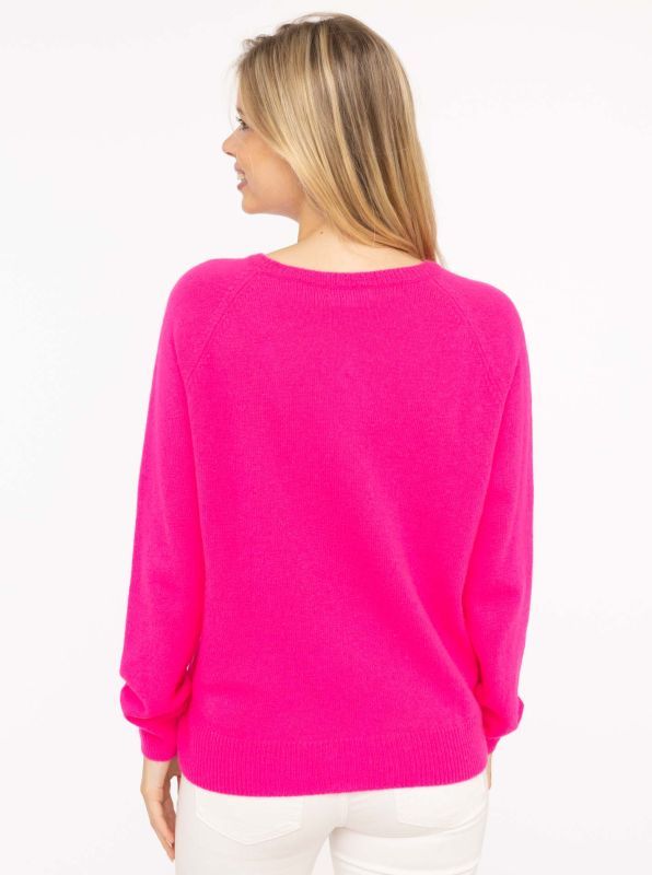 Zwillingsherz Damen 100% Cashmere Pullover "Blogger Style" pink