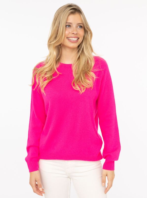 Zwillingsherz Damen 100% Cashmere Pullover "Blogger Style" pink