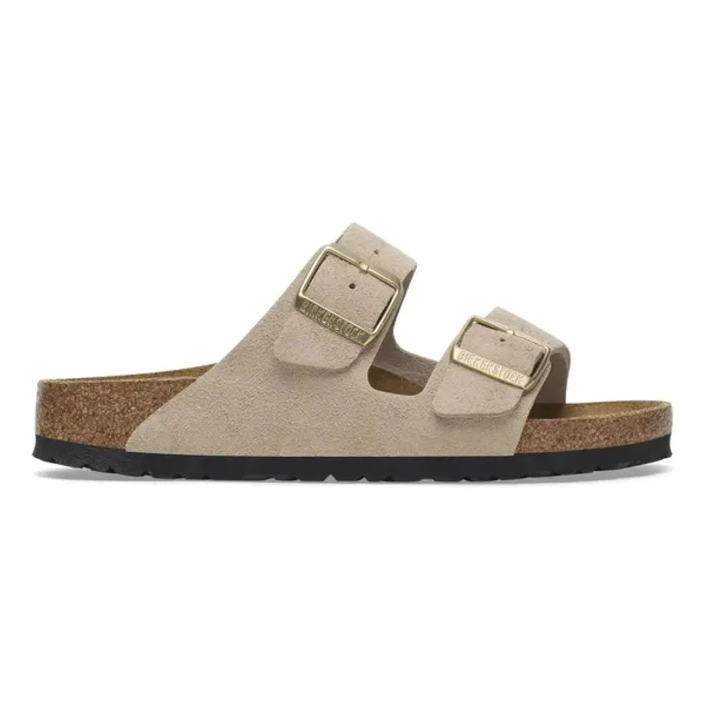 Birkenstock – Birkenstock Damen Arizona Suede Leather Sandcastle