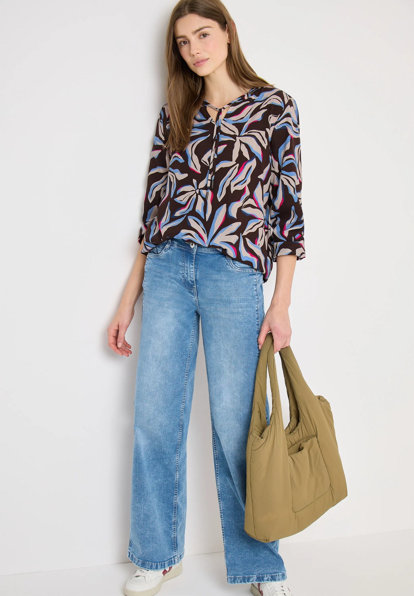 Cecil – Langarm Bluse mit floralem Print