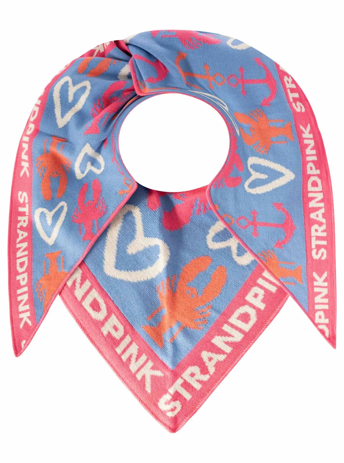 Zwillingsherz Damen Dreieckstuch "Anker Hummer"