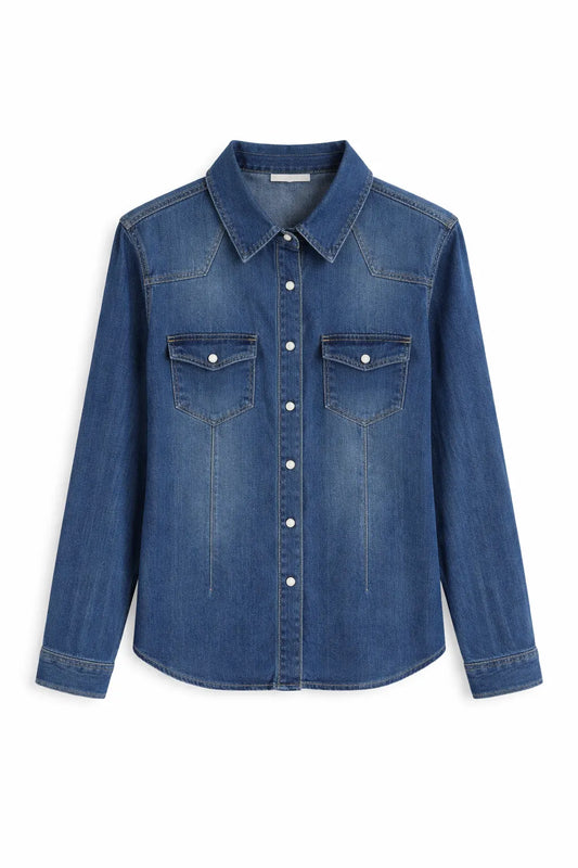 Nuuc Daily Blue – Nuuc Daily Blue Damen Jeanshemd Stretch