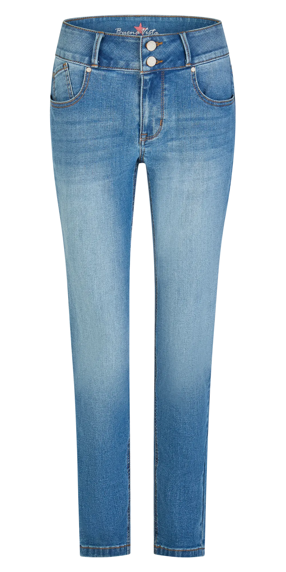 Buena Vista – Buena Vista Damen Jeans Tummyless cropped stretch denim