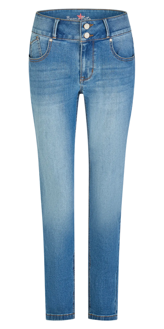 Buena Vista – Buena Vista Damen Jeans Tummyless cropped stretch denim