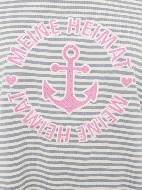 Kurt Kölln – Zwillingsherz Damen T-Shirt Streifen "Heimat Anker"