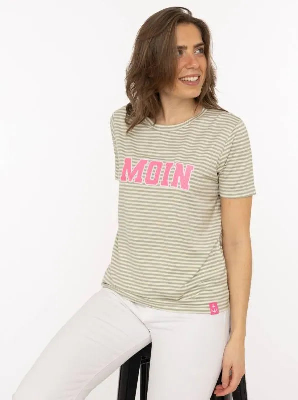 Kurt Kölln – Zwillingsherz Damen T-Shirt Streifen "Anker Moin"