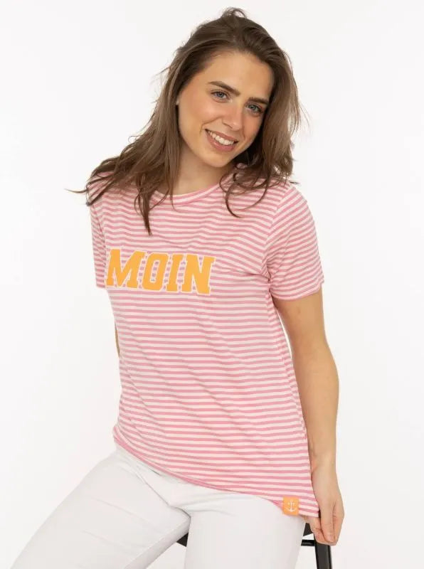 Kurt Kölln – Zwillingsherz Damen T-Shirt Streifen "Anker Moin"