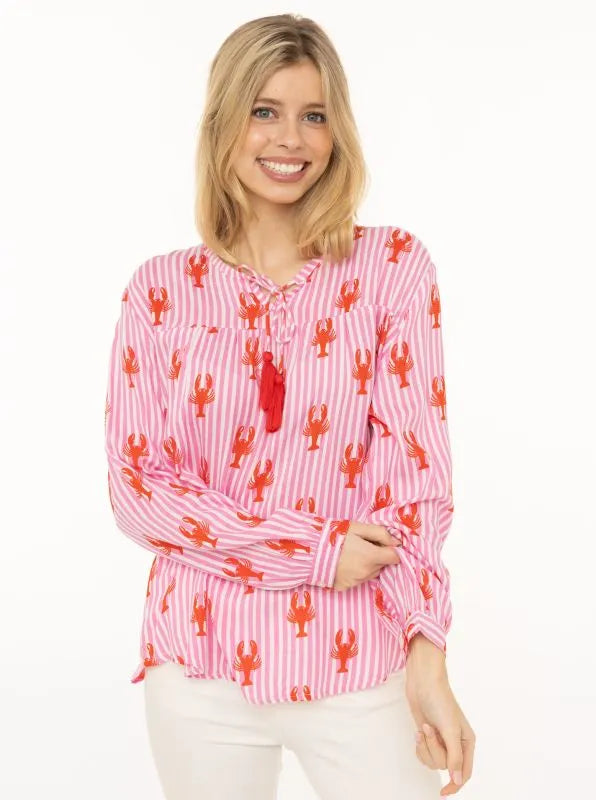 Kurt Kölln – Zwillingsherz Damen Bluse "Lobsters & Stripes"