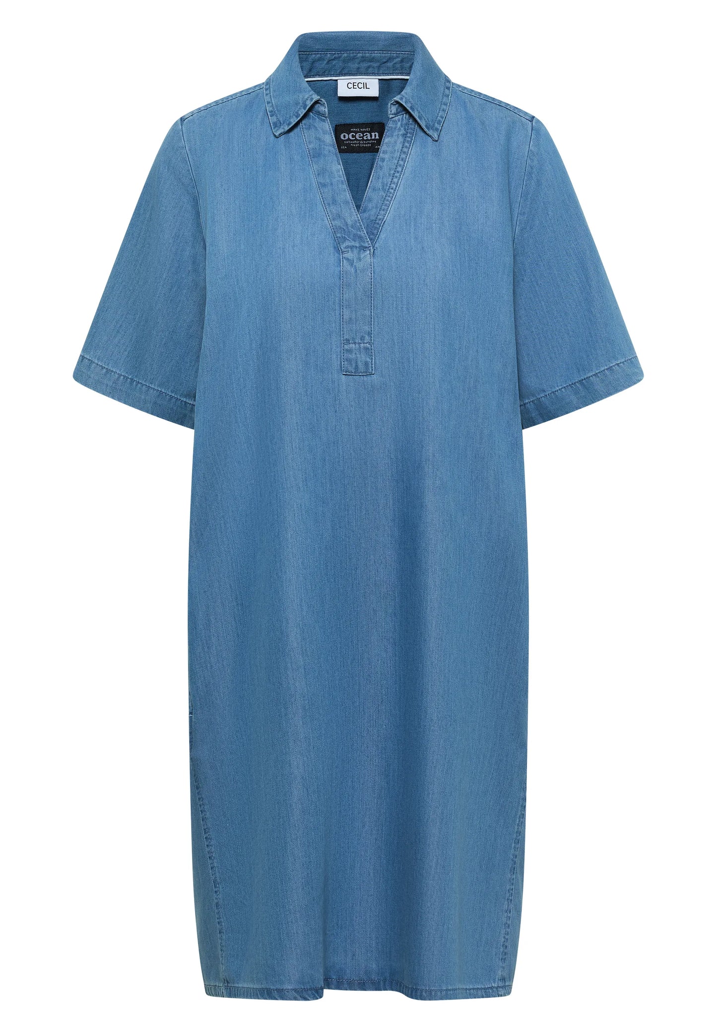 Cecil – Cecil knielanges Kleid im Denim-Look