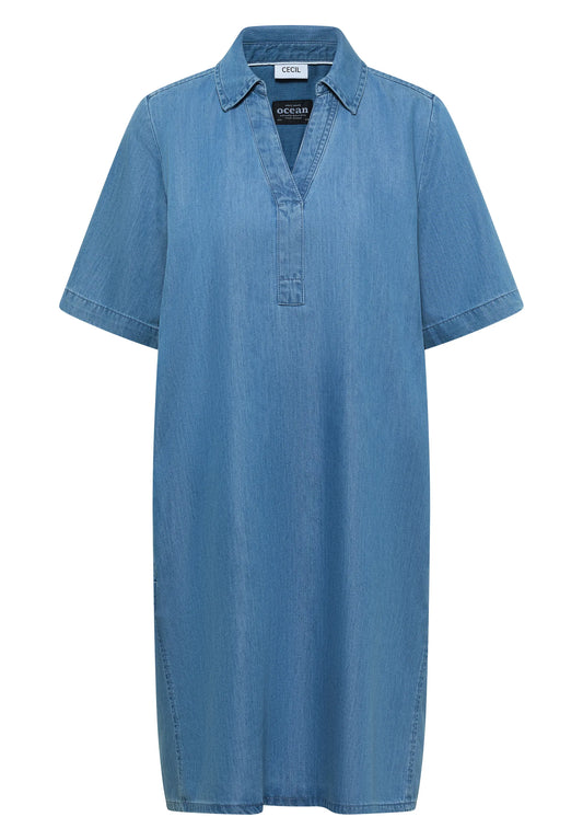Cecil – Cecil knielanges Kleid im Denim-Look