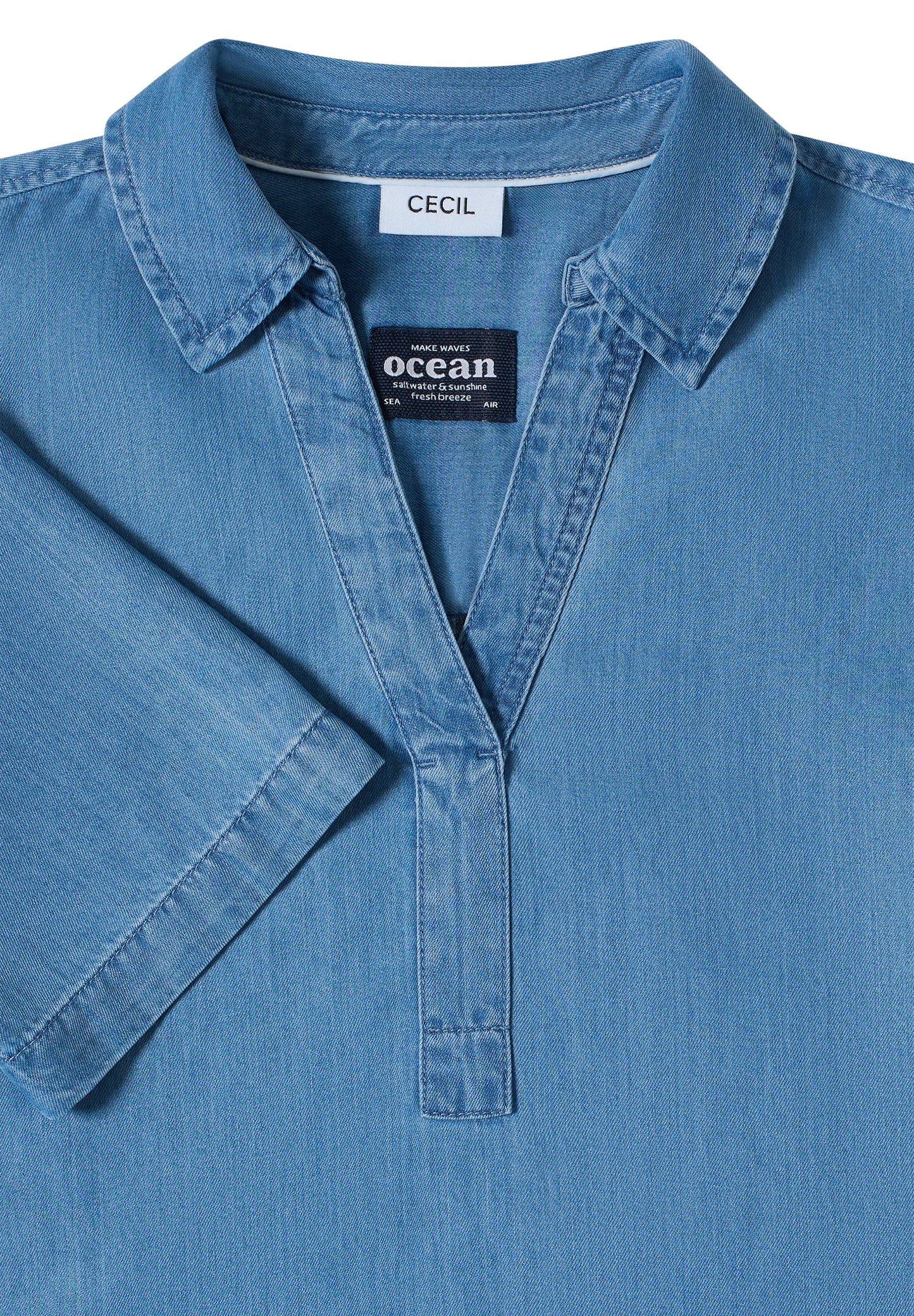 Cecil – Cecil knielanges Kleid im Denim-Look