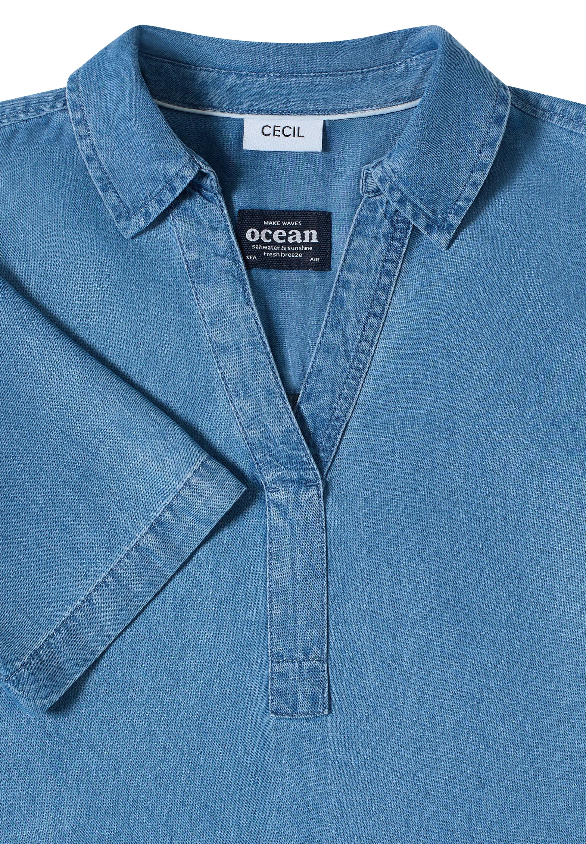 Cecil – Cecil knielanges Kleid im Denim-Look