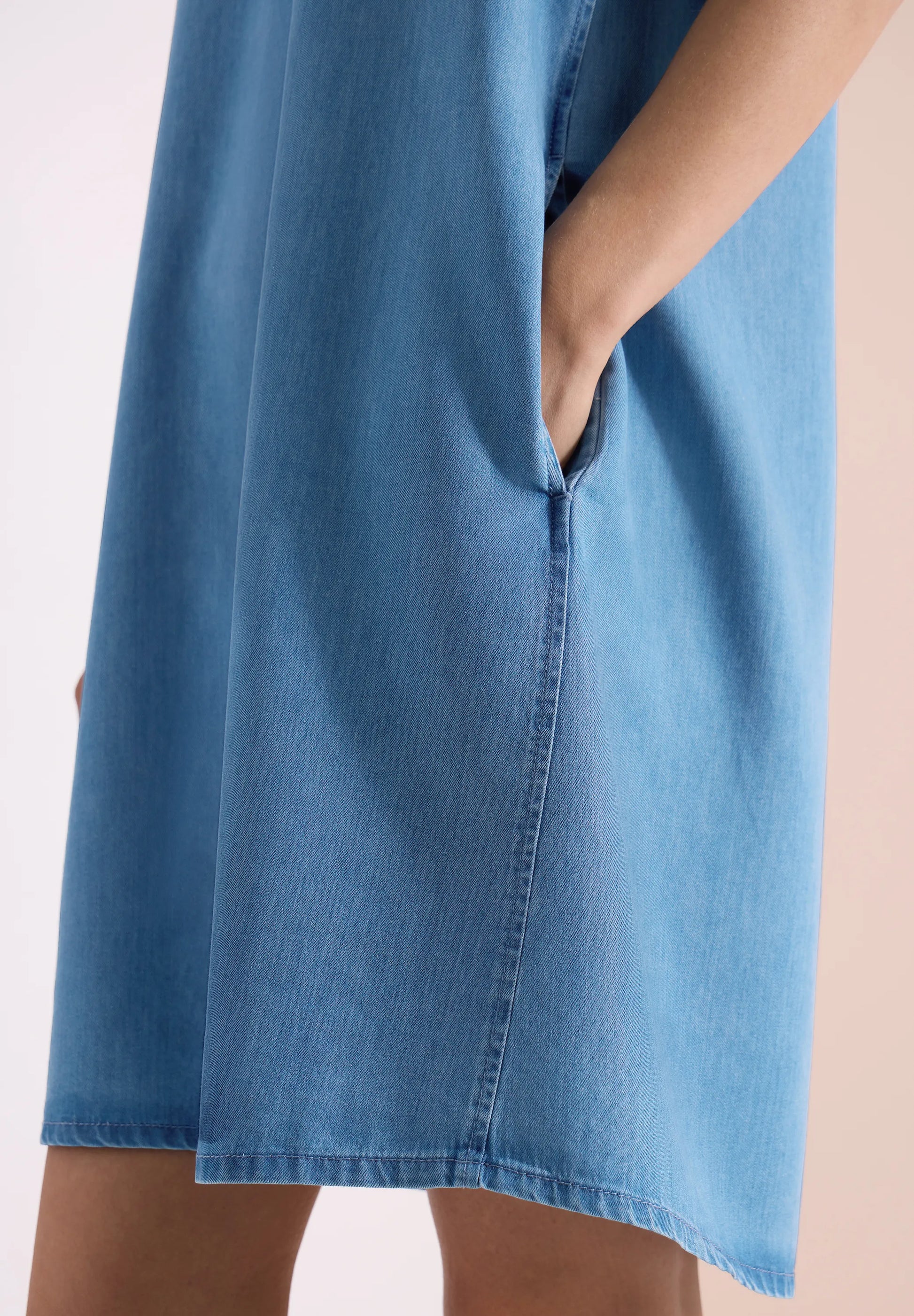 Cecil – Cecil knielanges Kleid im Denim-Look