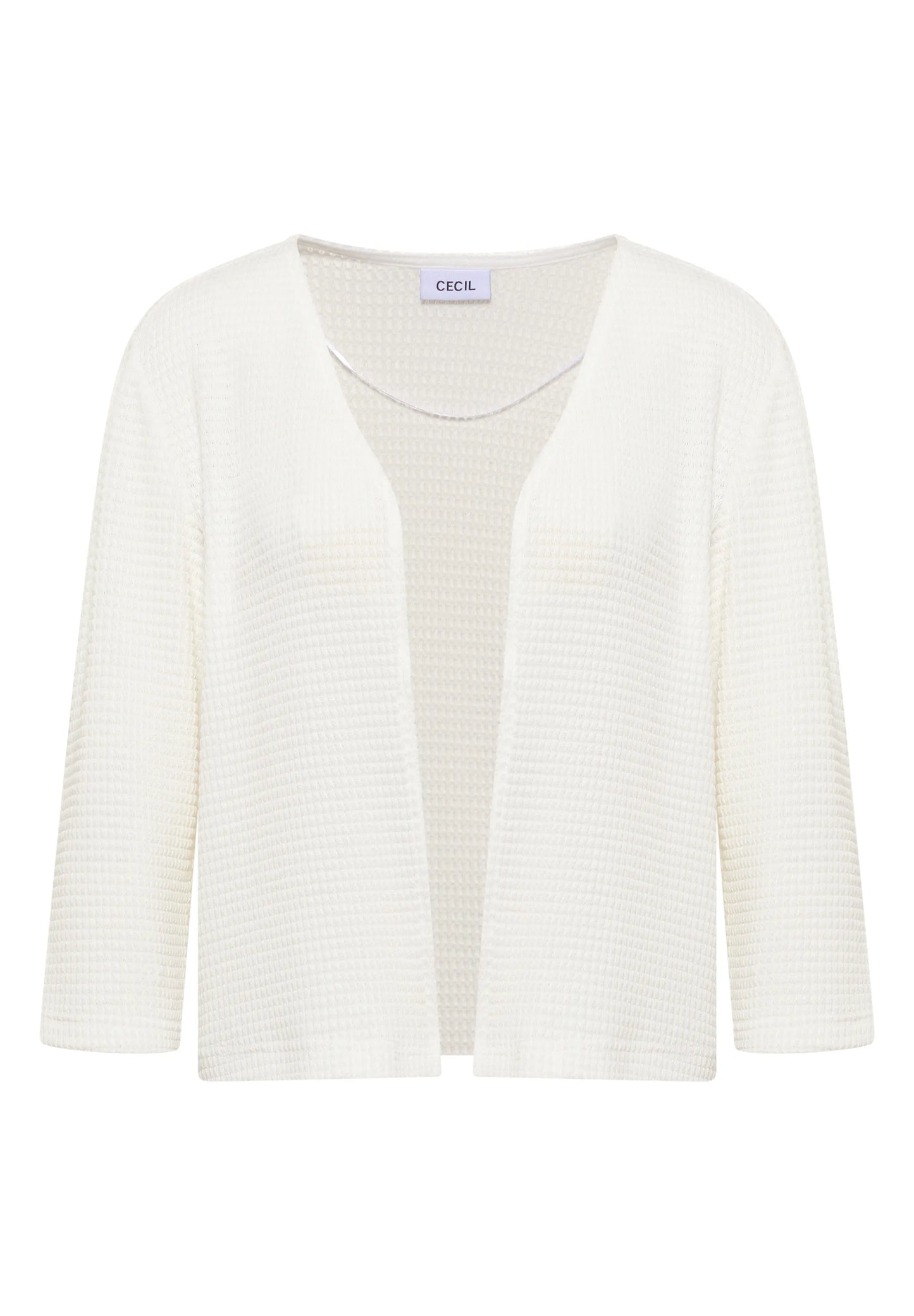 Cecil – Offene 3/4-Arm Jacke im Ajour-Look