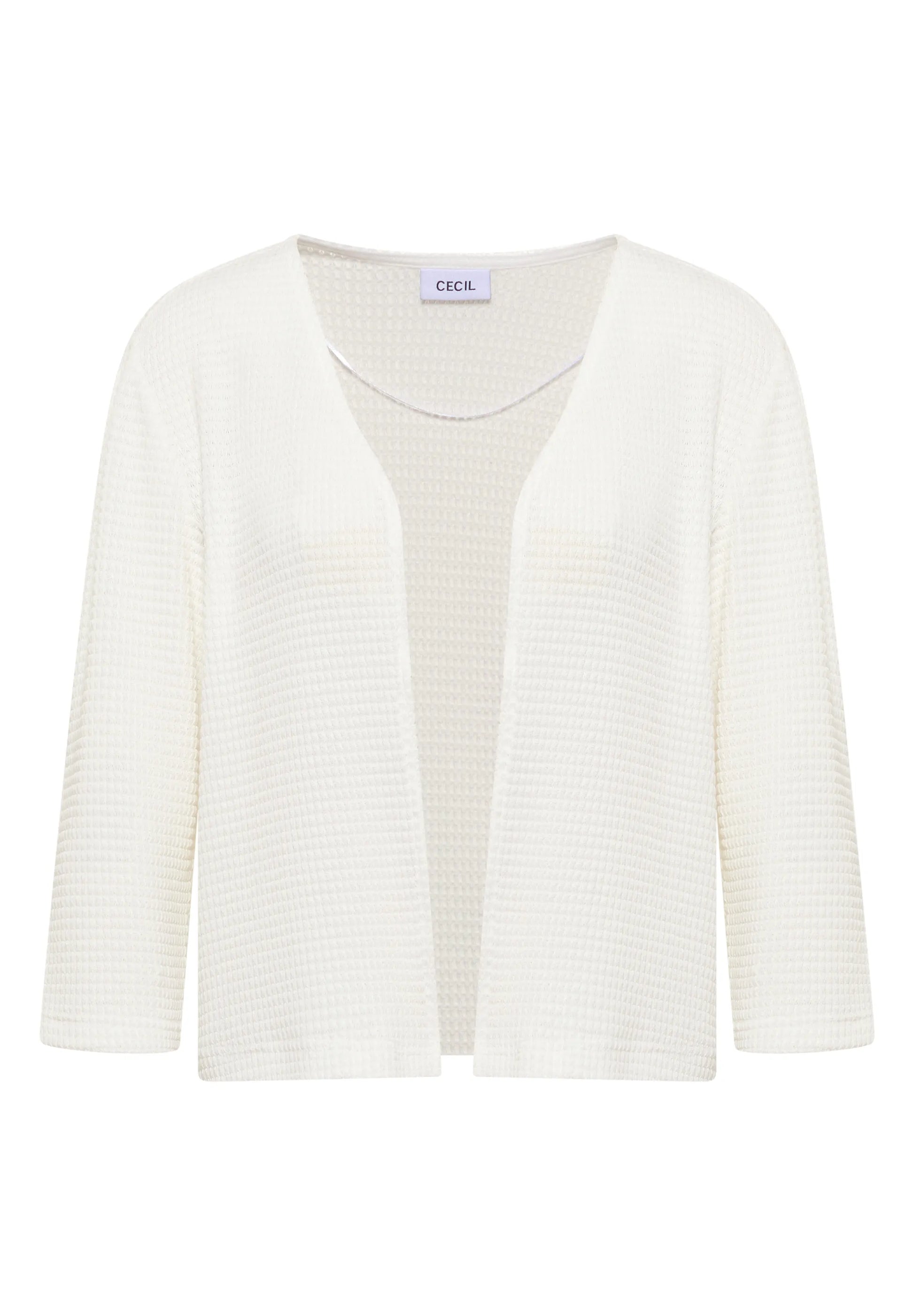Cecil – Offene 3/4-Arm Jacke im Ajour-Look