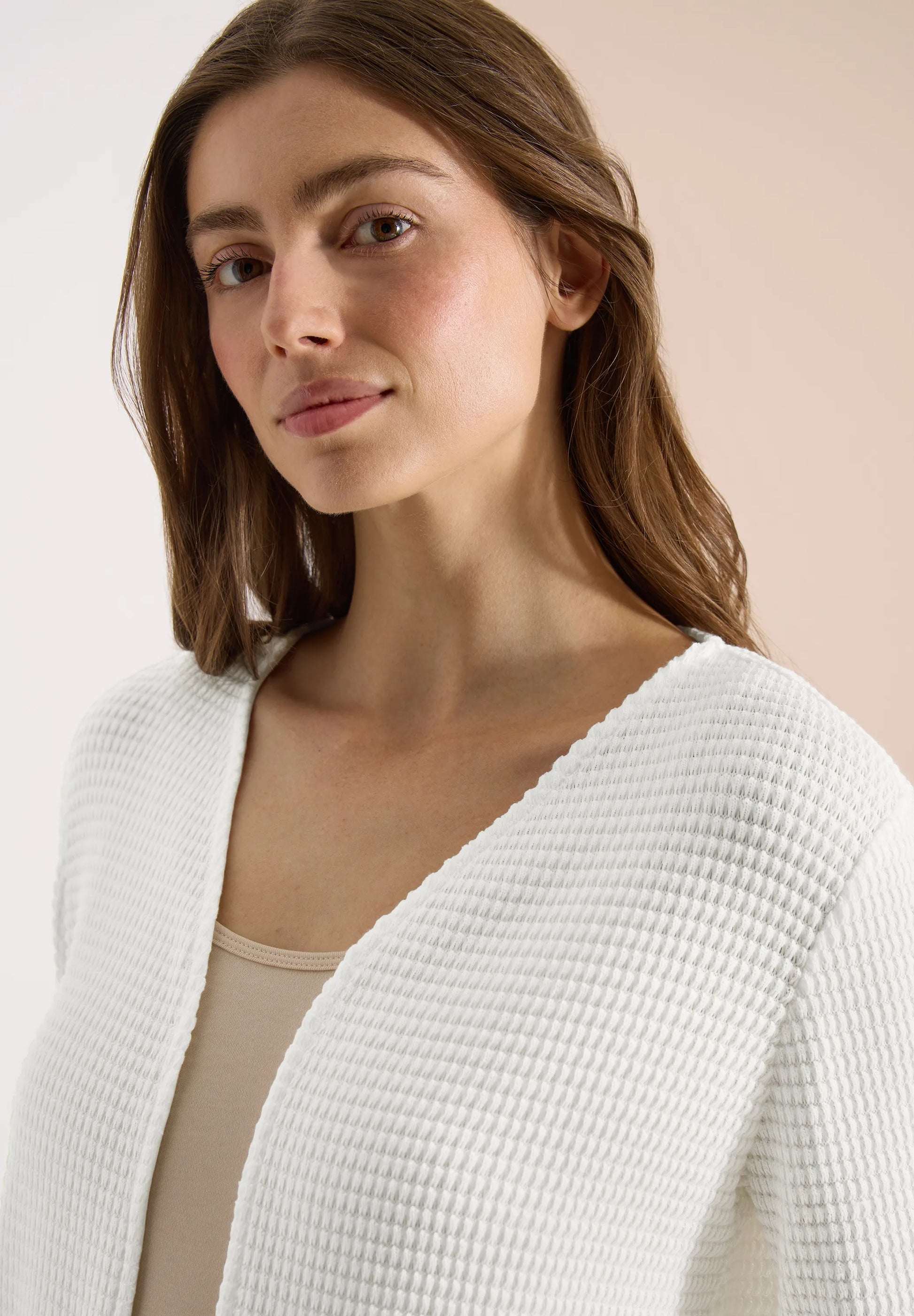 Cecil – Offene 3/4-Arm Jacke im Ajour-Look