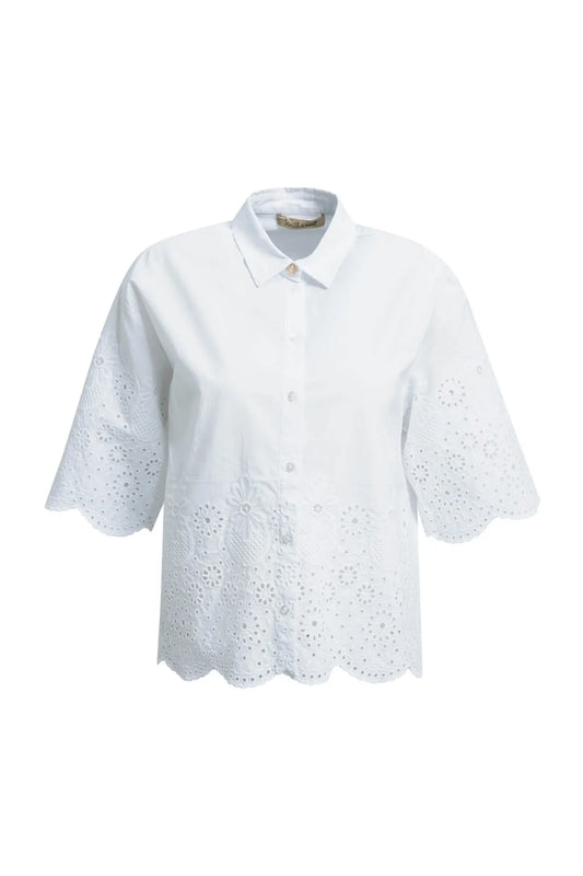 Smith&Soul – Cropped Blouse Broderie Hemline
