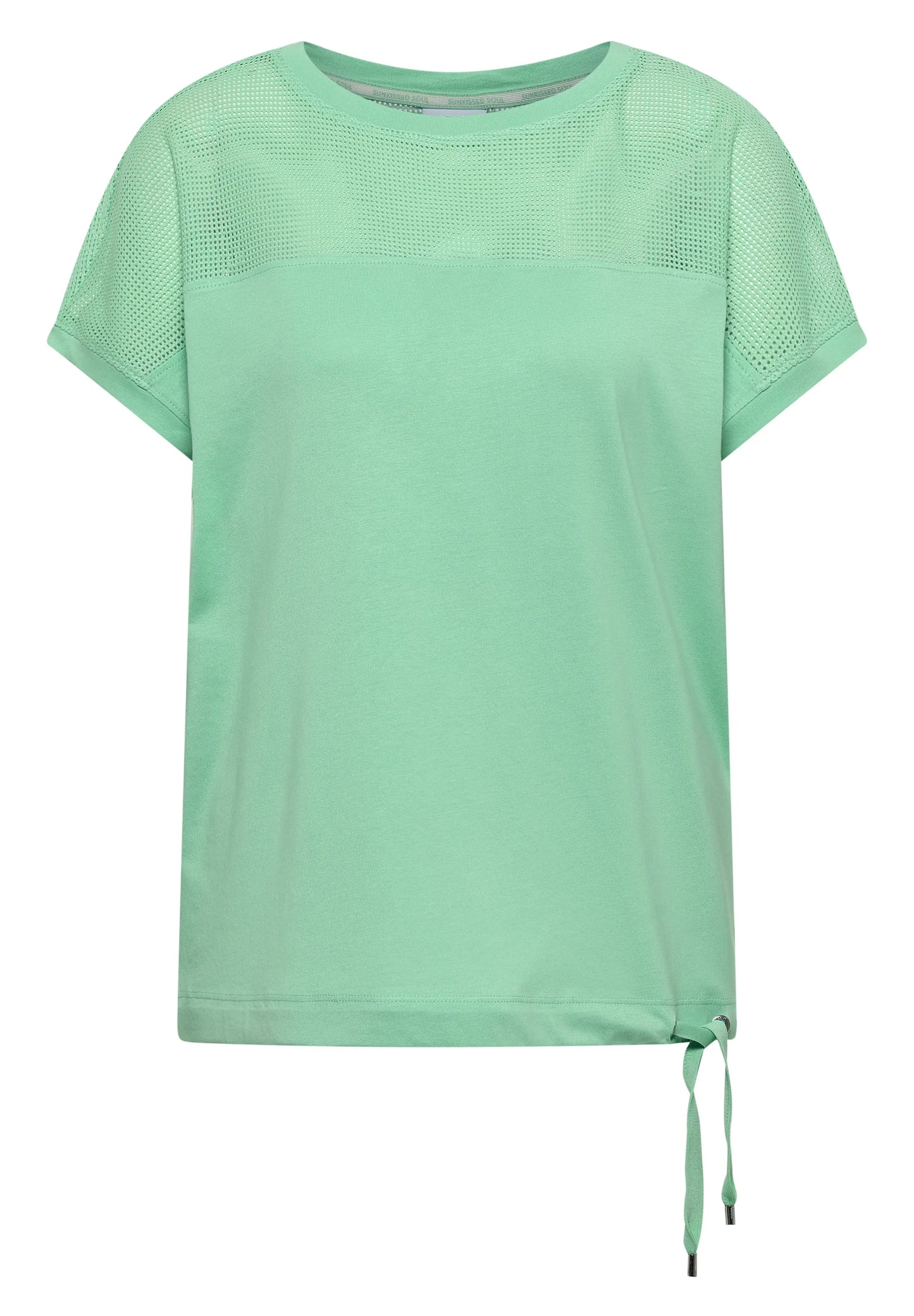 Cecil – T-Shirt mit Boatneck und Mesh-Einsatz