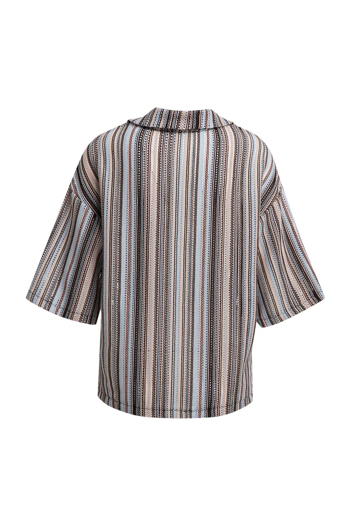 Smith&Soul – Boxy Crochet Jersey Shirt Striped
