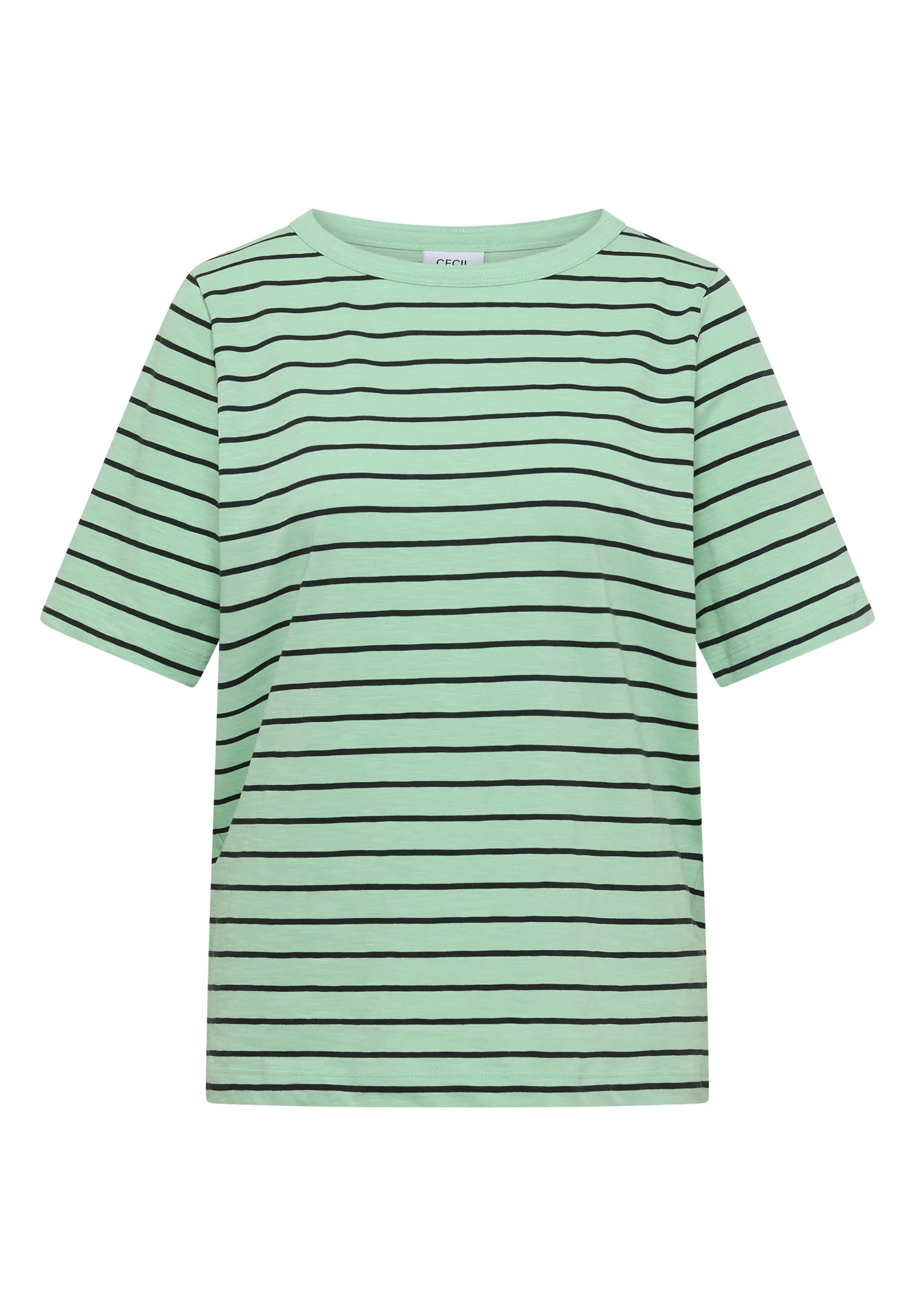 Cecil – T-Shirt mit Boatneck und Streifen