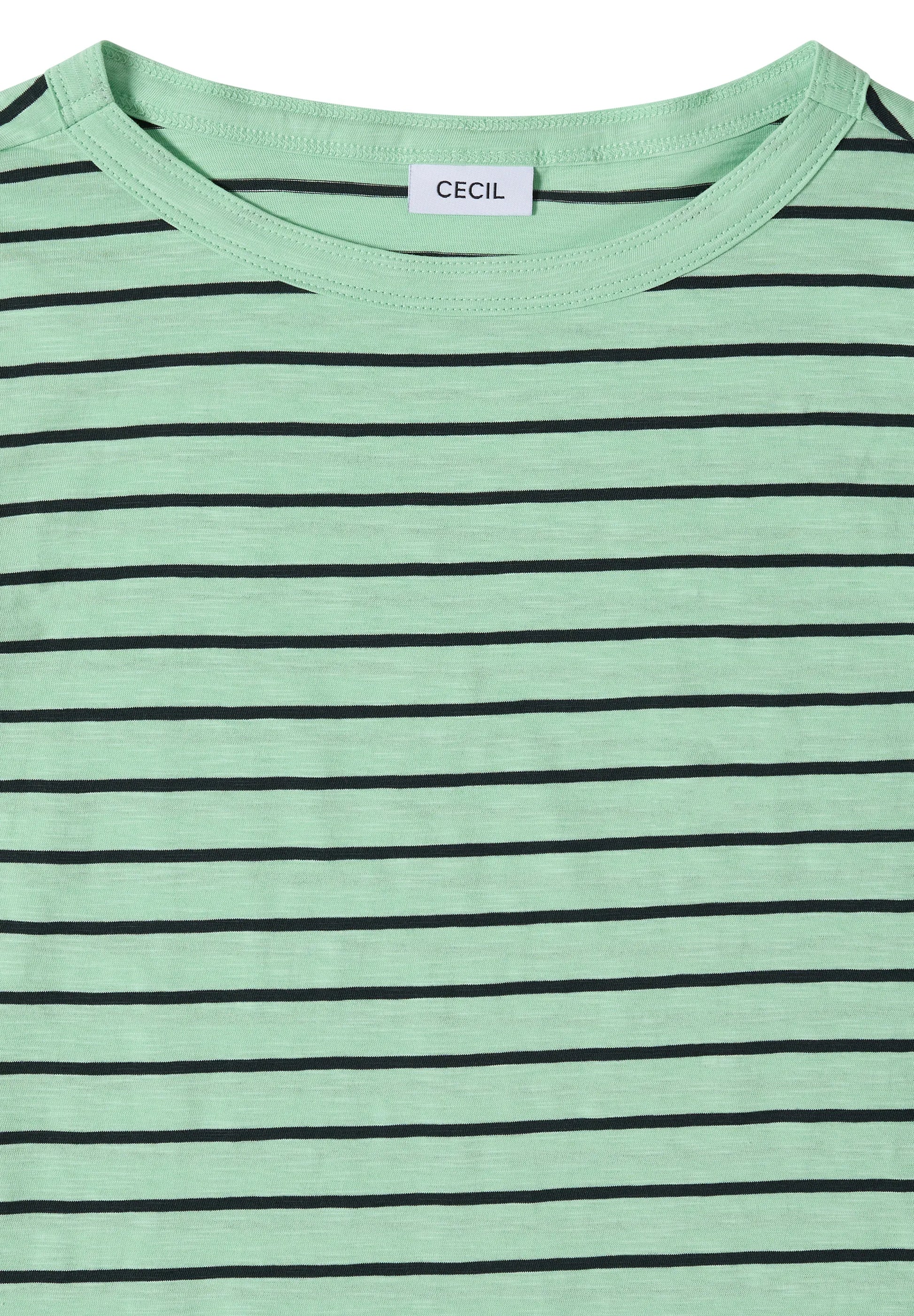 Cecil – T-Shirt mit Boatneck und Streifen