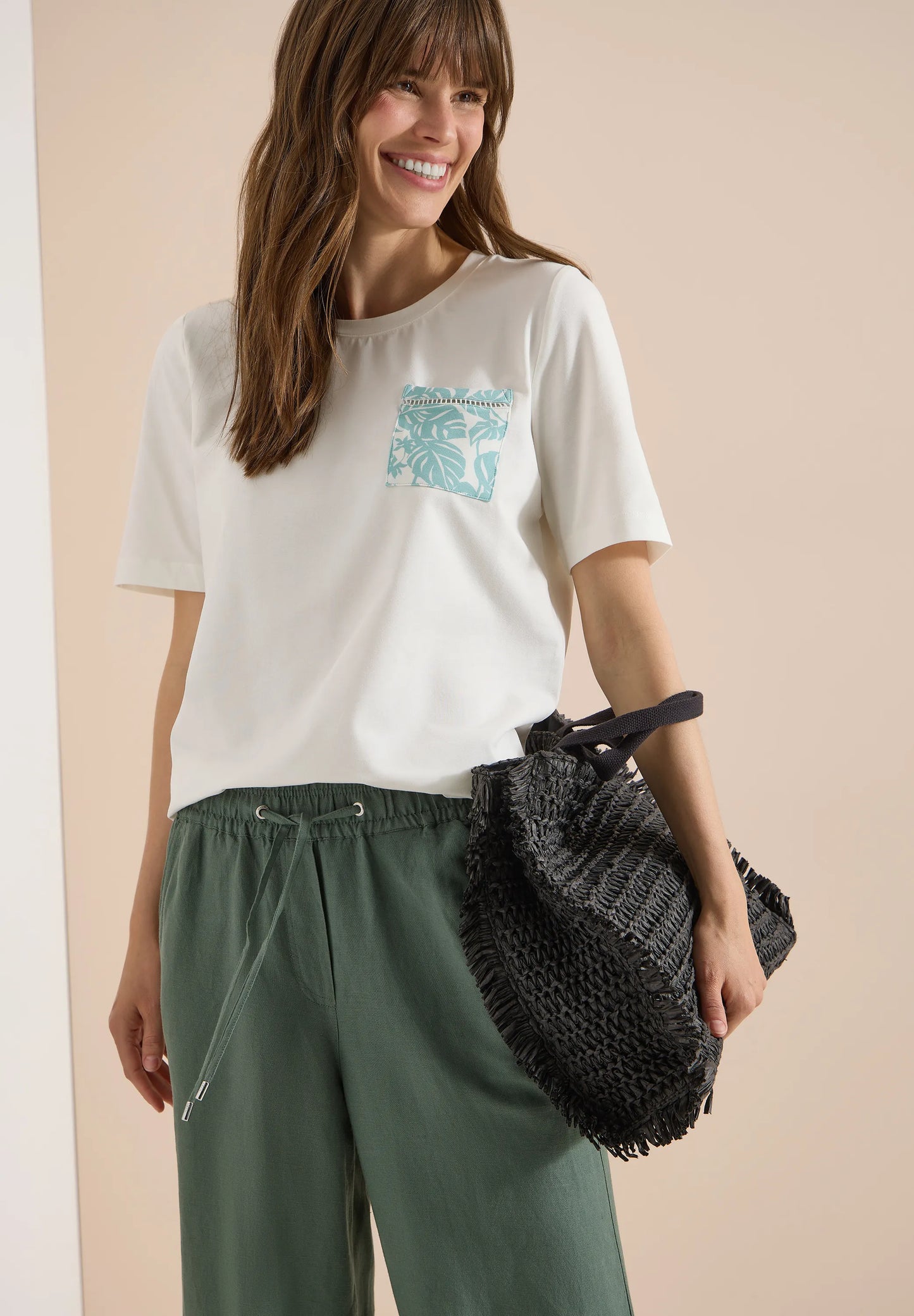 Cecil – T-Shirt mit Rundhals und Brusttasche