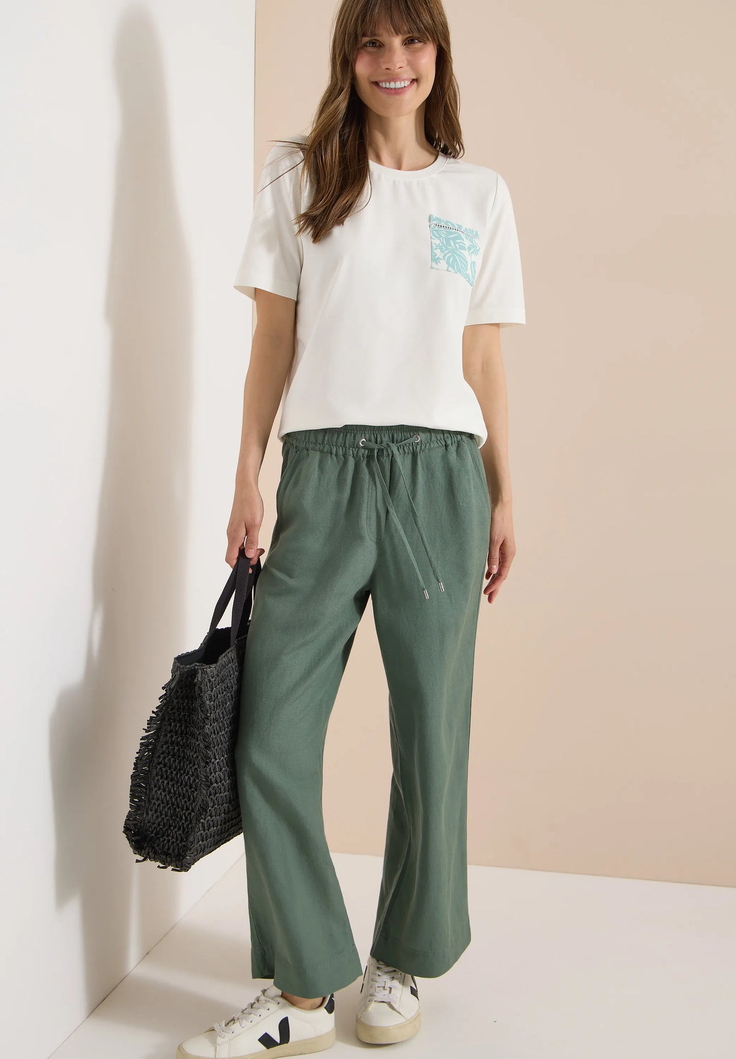 Cecil – T-Shirt mit Rundhals und Brusttasche