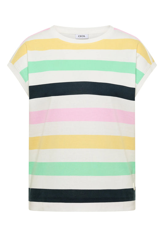 Cecil – T-Shirt mit Multicolor Streifen