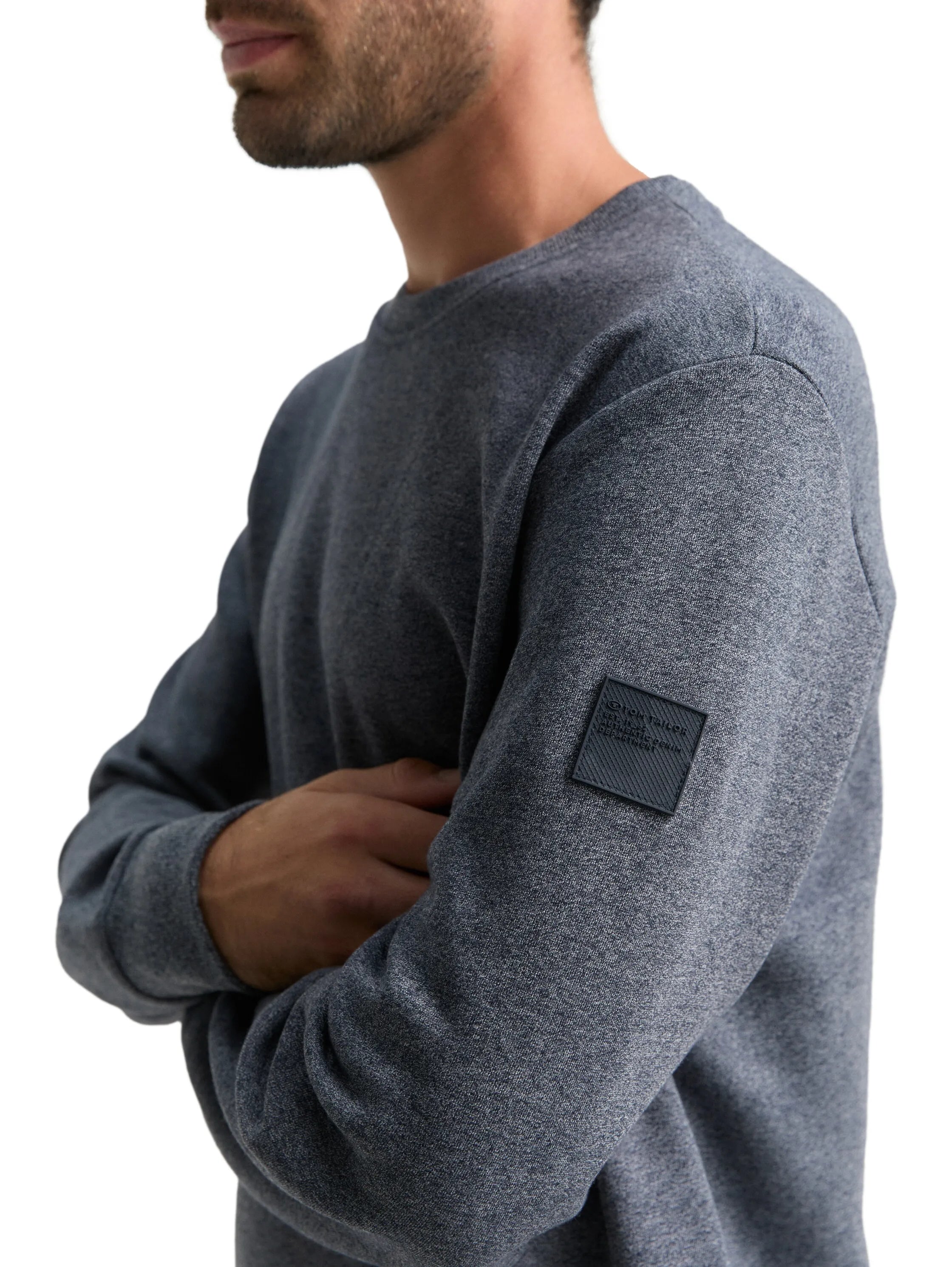 Tom Tailor – Sweatshirt in Melange-Optik