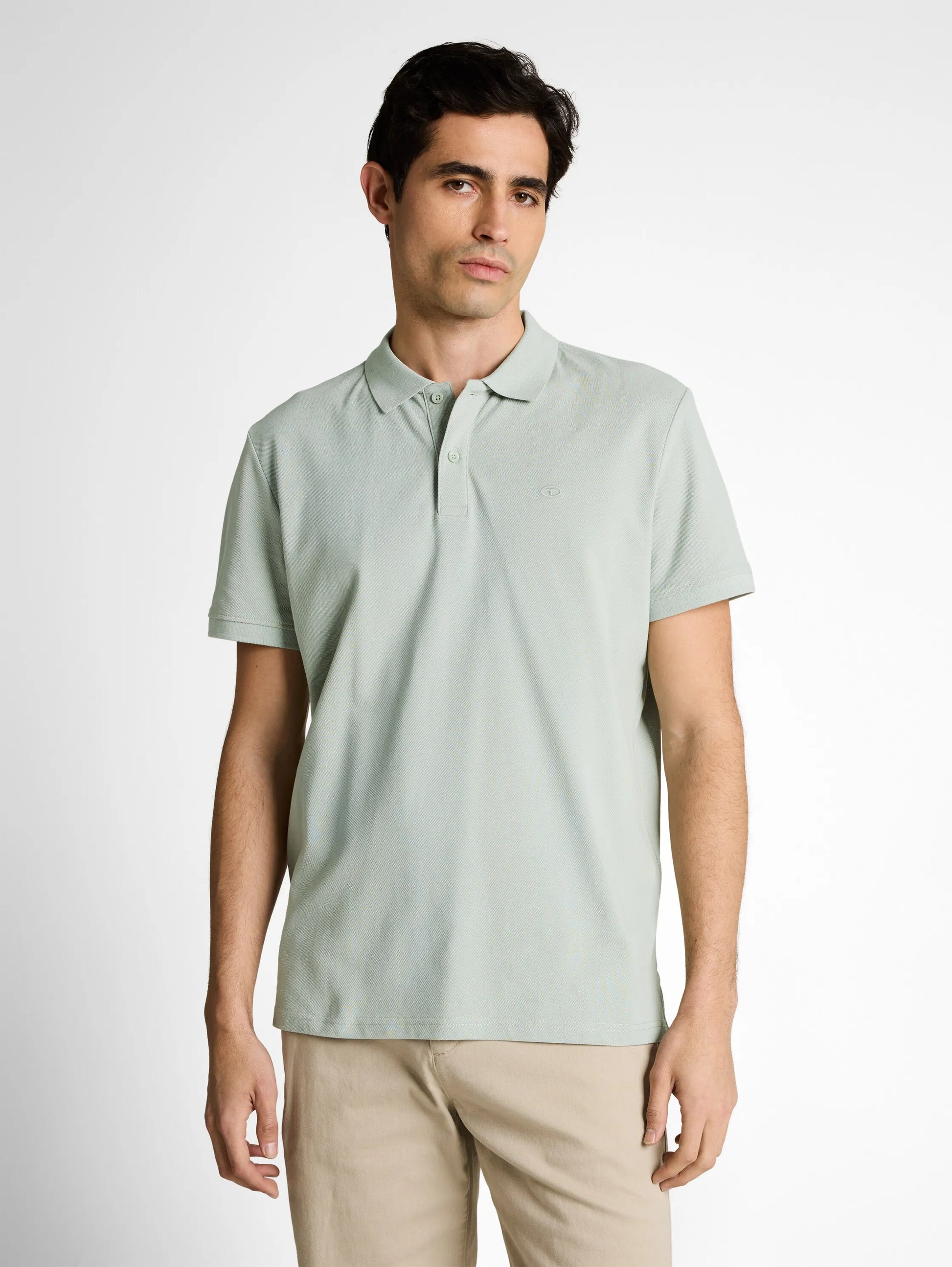 Tom Tailor – Piqué Poloshirt mit Logo-Stickerei