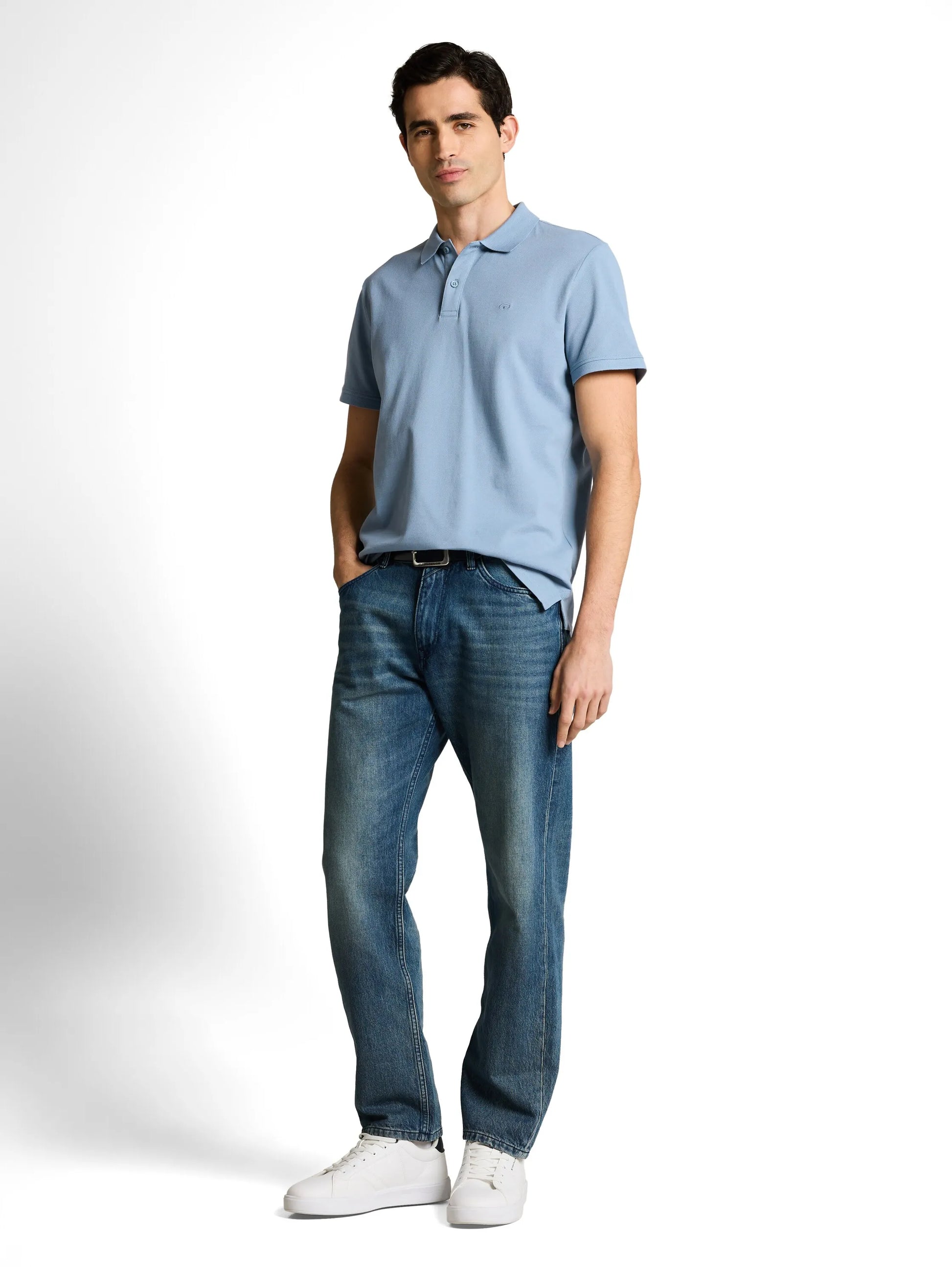Tom Tailor – Piqué Poloshirt mit Logo-Stickerei
