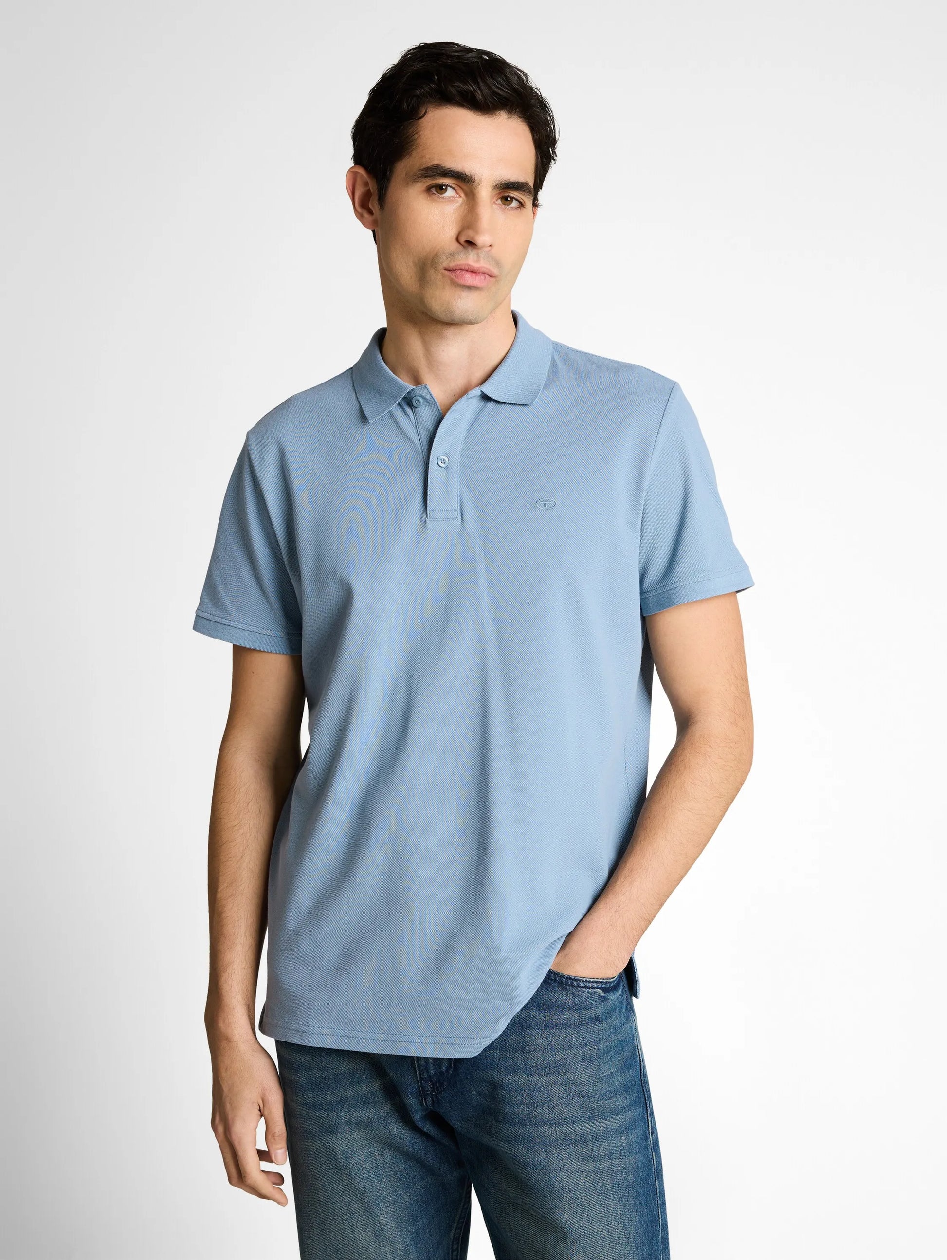 Tom Tailor – Piqué Poloshirt mit Logo-Stickerei