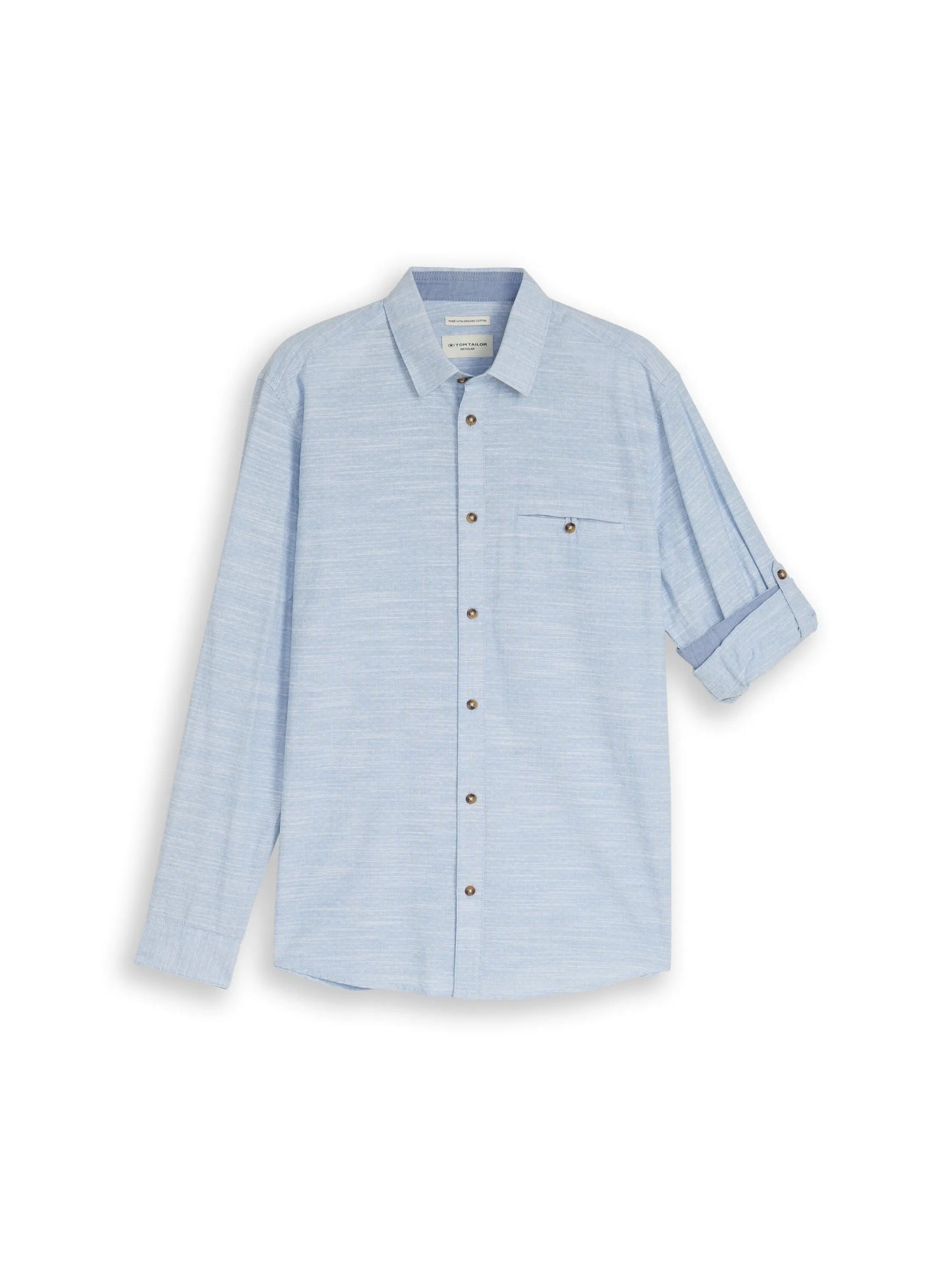 Tom Tailor – Regular Fit Hemd mit Turn-Up-Funktion