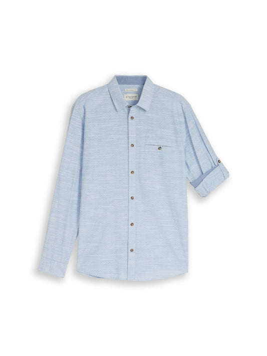 Tom Tailor – Regular Fit Hemd mit Turn-Up-Funktion