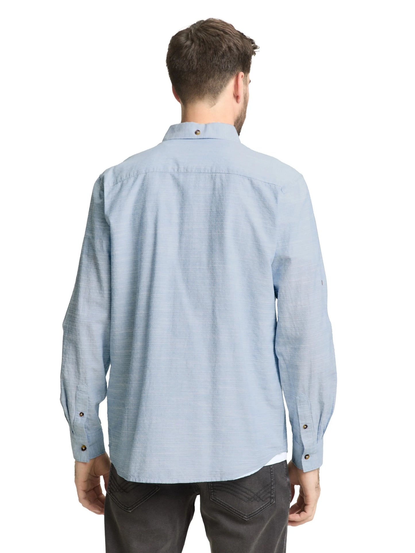 Tom Tailor – Regular Fit Hemd mit Turn-Up-Funktion