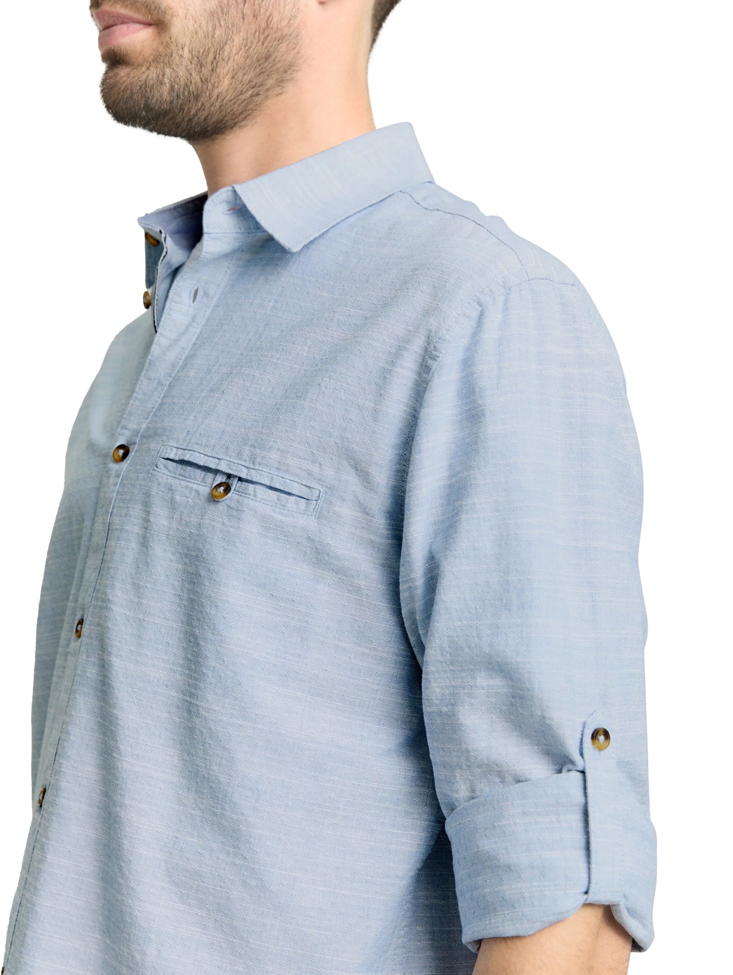 Tom Tailor – Regular Fit Hemd mit Turn-Up-Funktion