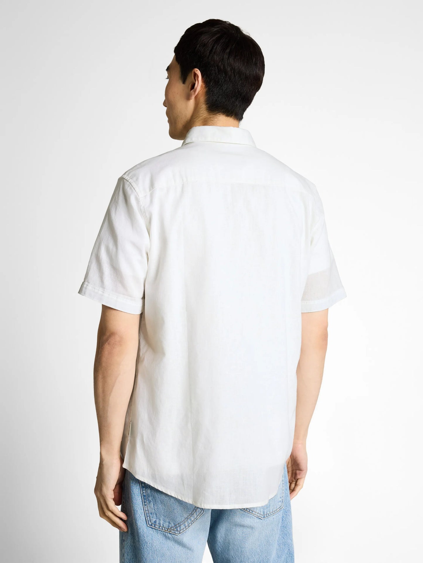 Tom Tailor – Regular Fit Kurzarmhemd mit Leinenanteil