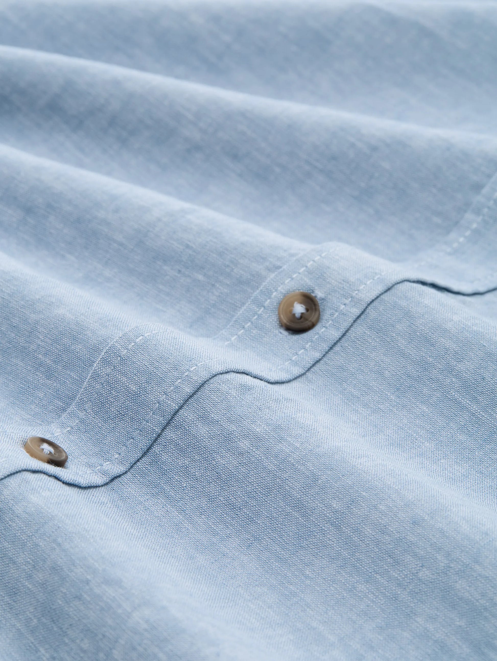 Tom Tailor – Regular Fit Kurzarmhemd mit Leinenanteil