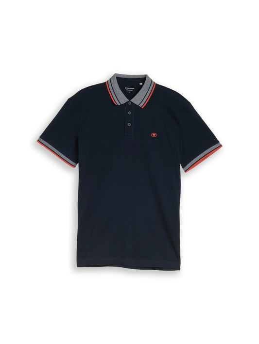 Tom Tailor – Piqué Poloshirt mit Logo-Print