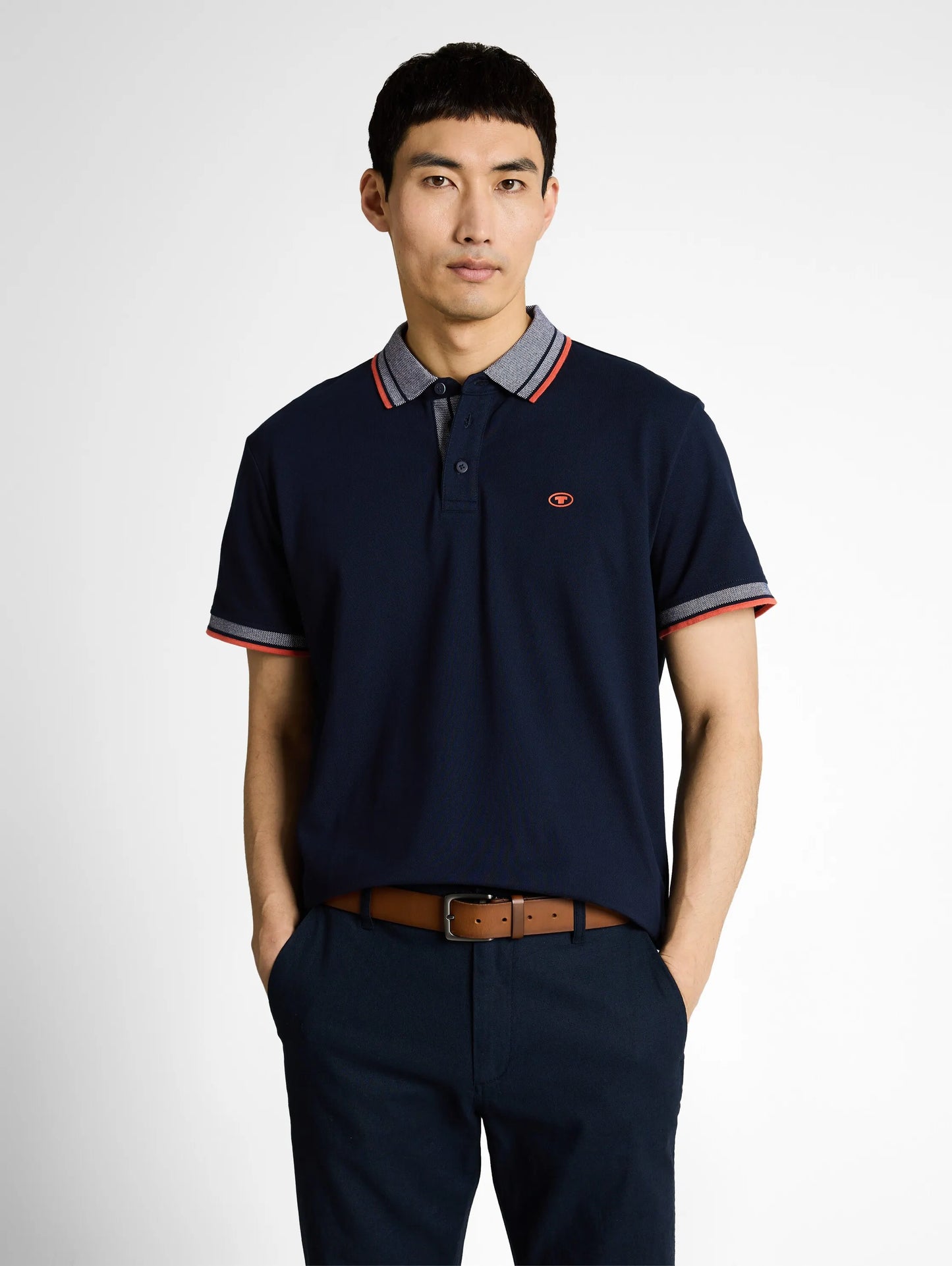 Tom Tailor – Piqué Poloshirt mit Logo-Print