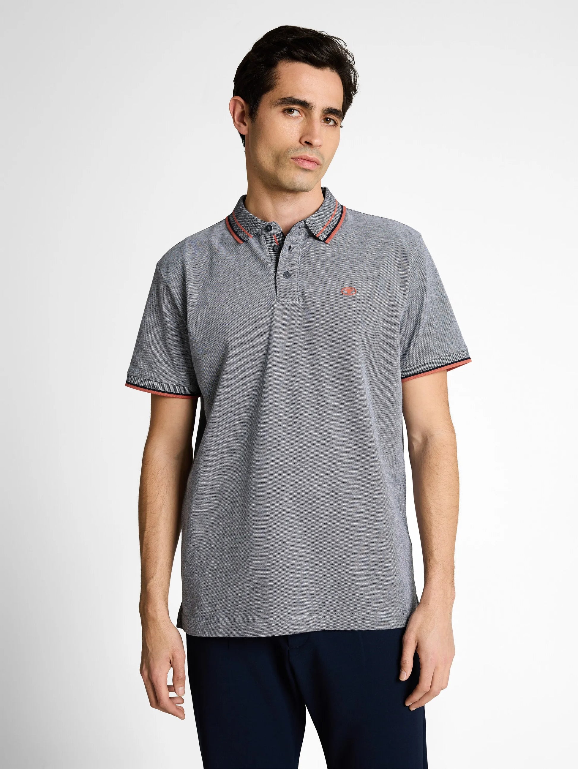 Tom Tailor – Piqué Poloshirt mit Logo-Print