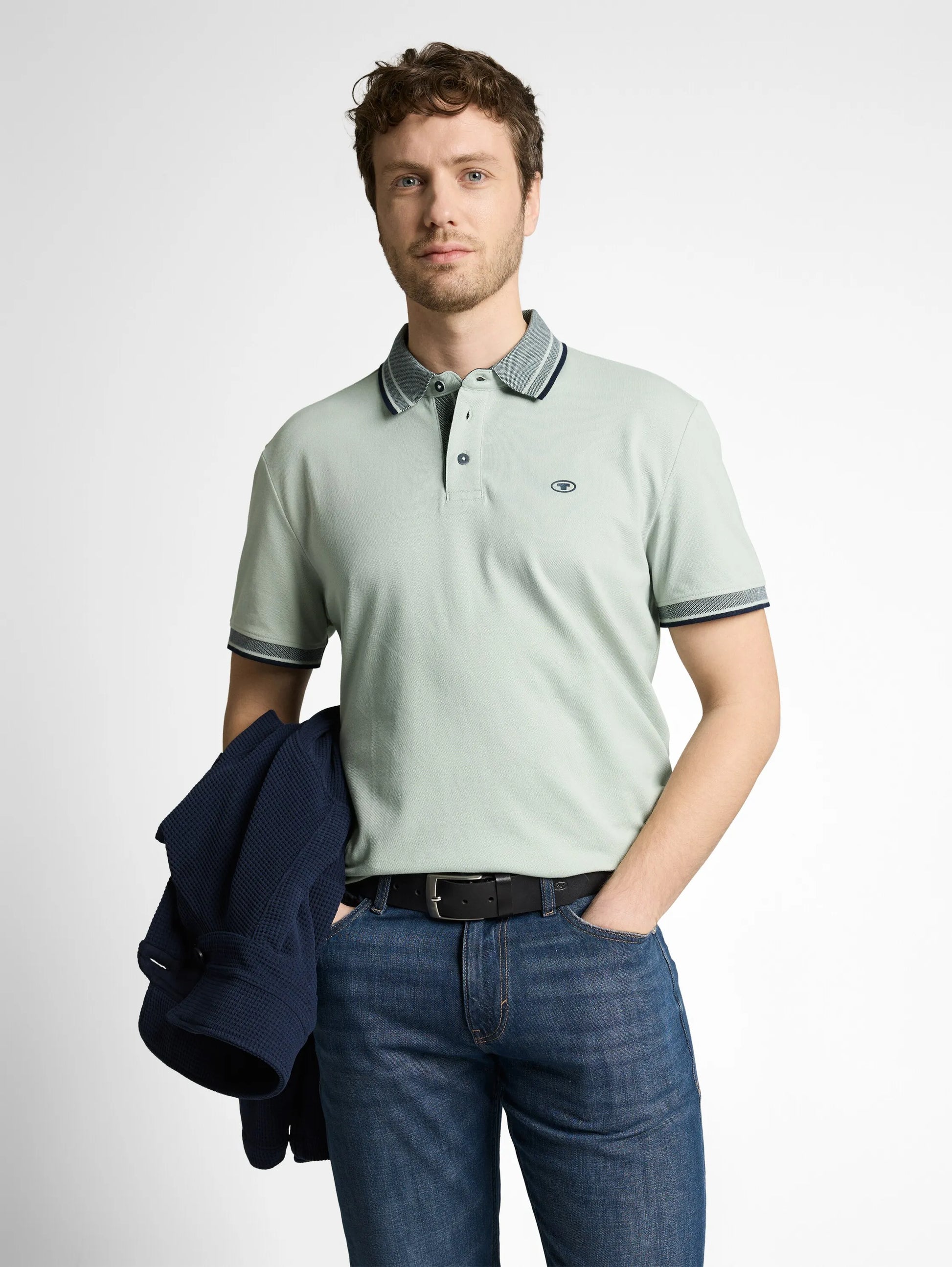 Tom Tailor – Piqué Poloshirt mit Logo-Print