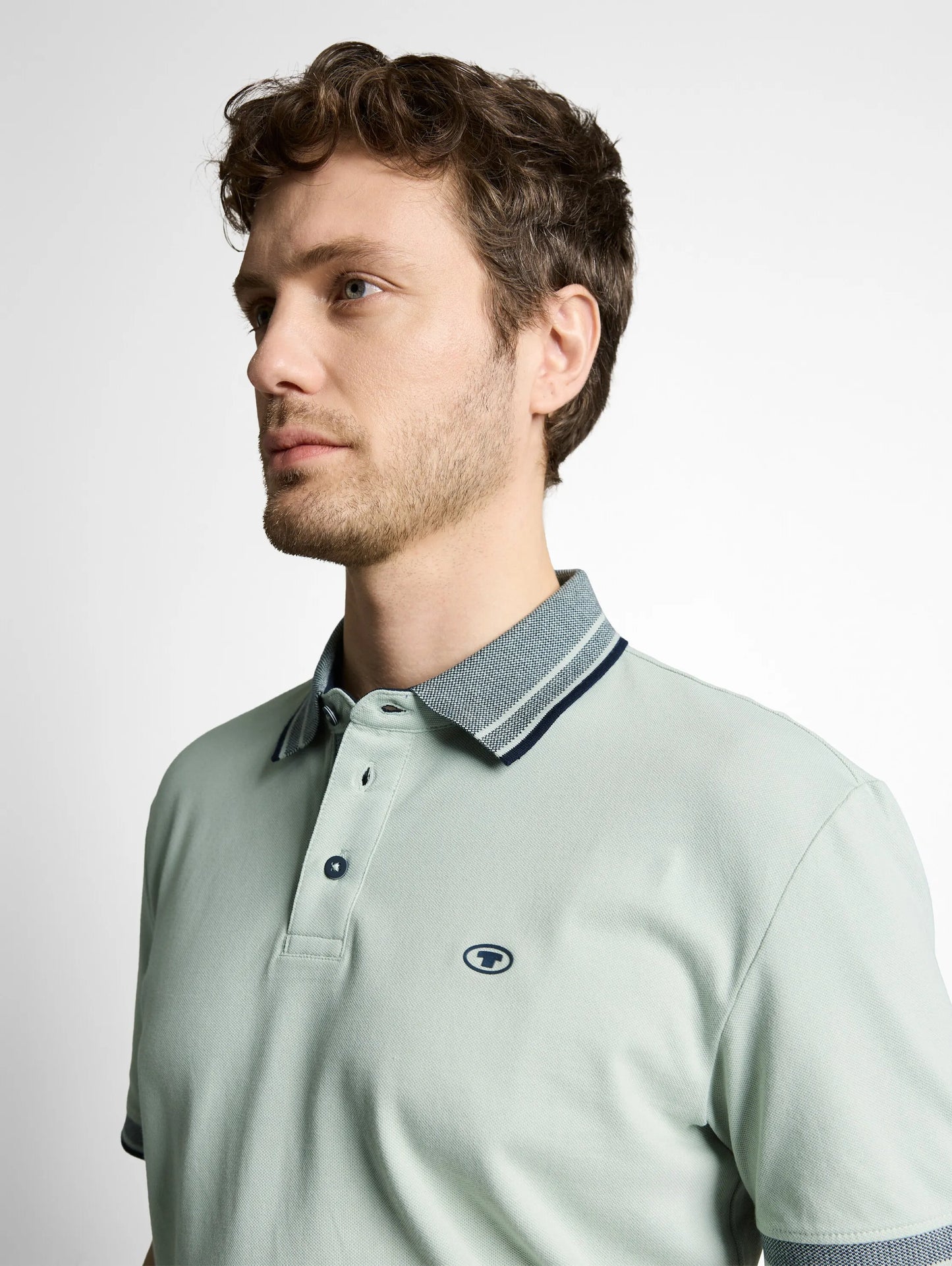 Tom Tailor – Piqué Poloshirt mit Logo-Print