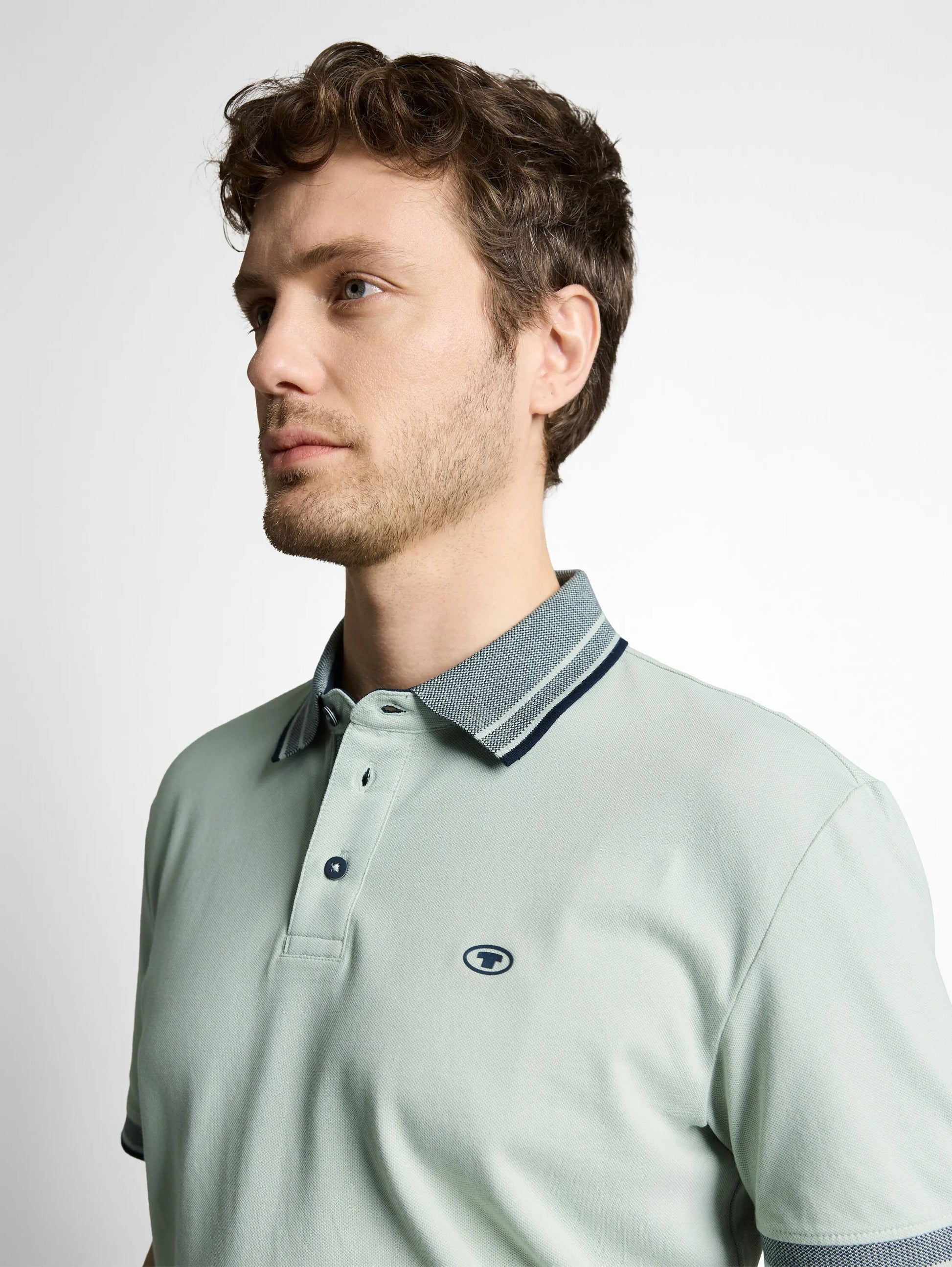 Tom Tailor – Piqué Poloshirt mit Logo-Print