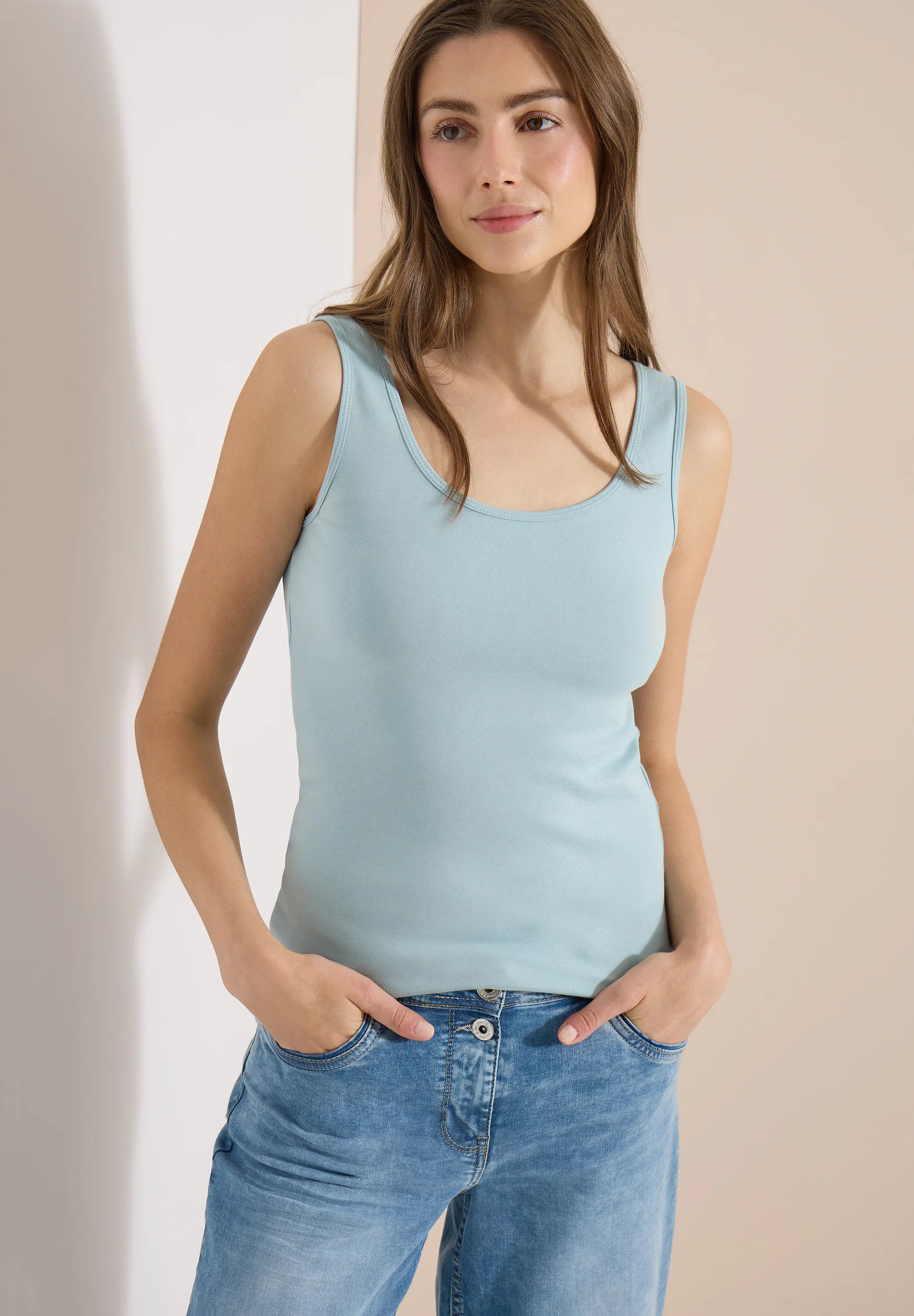 Cecil – Basic Top aus reiner Baumwolle