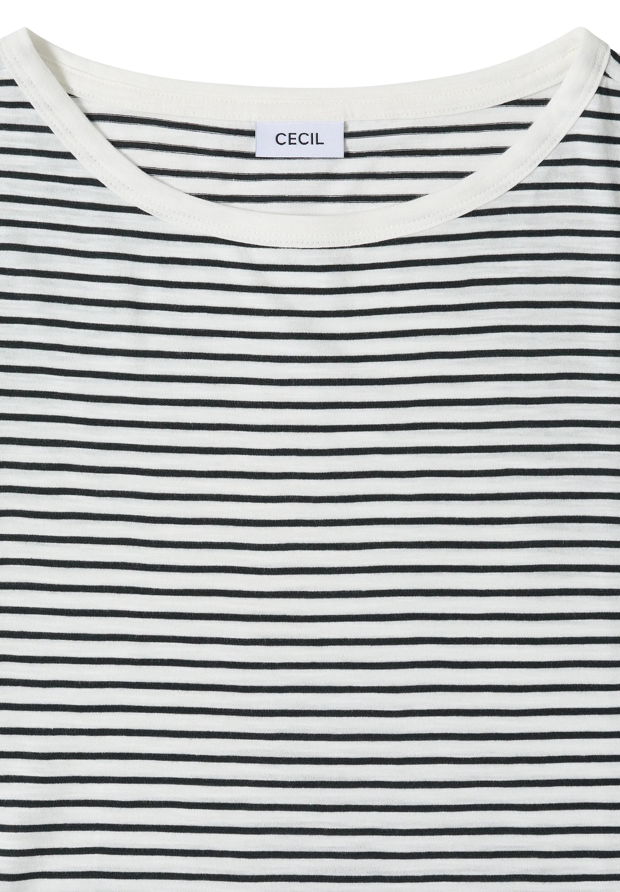 Cecil – T-Shirt mit Boat Neck und Streifen